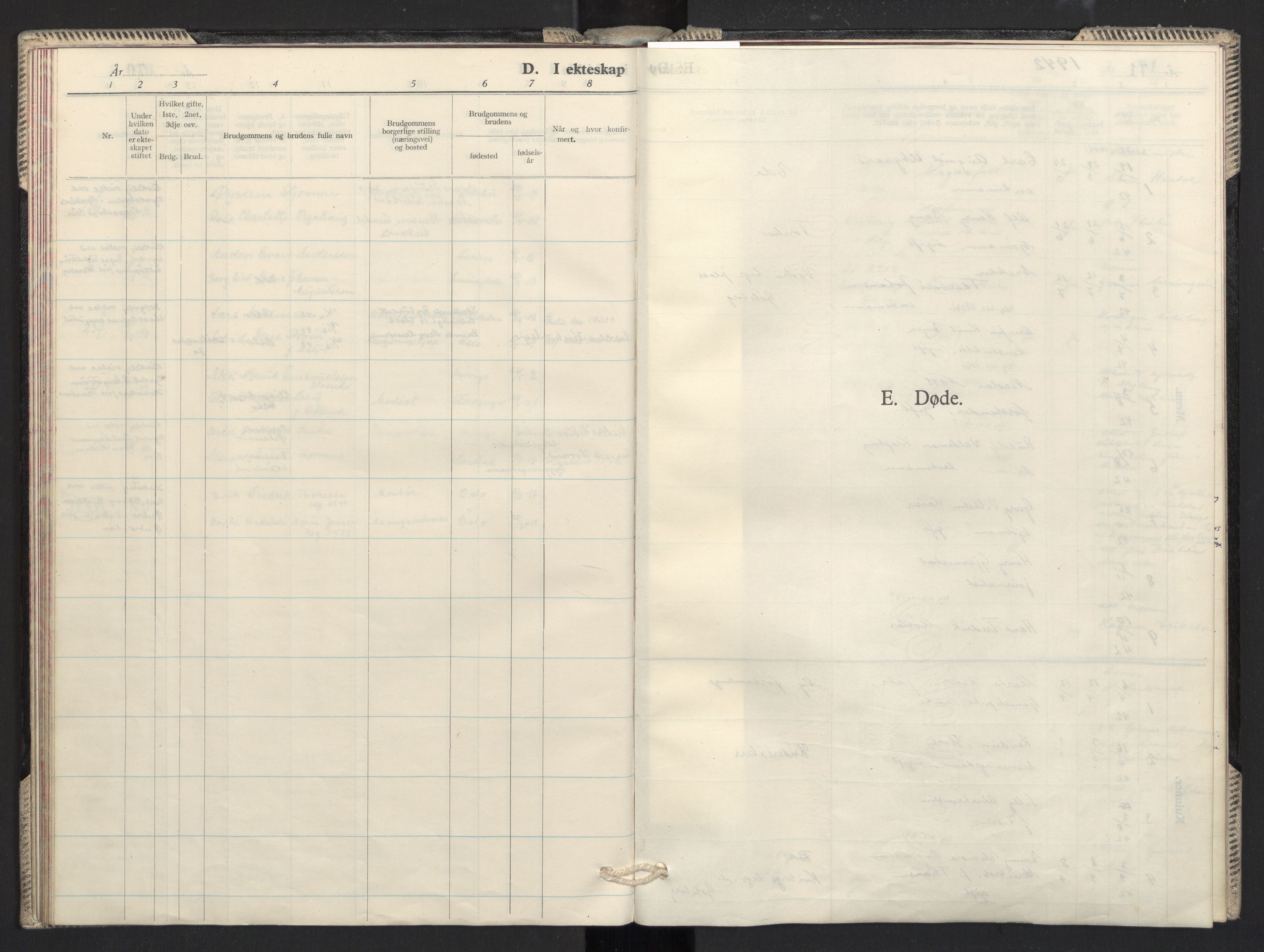 Prestekontoret i Sverige under okkupasjonen Kirkebøker, AV/SAO-A-11045/F/L0001: Ministerialbok nr. 1, 1941-1945