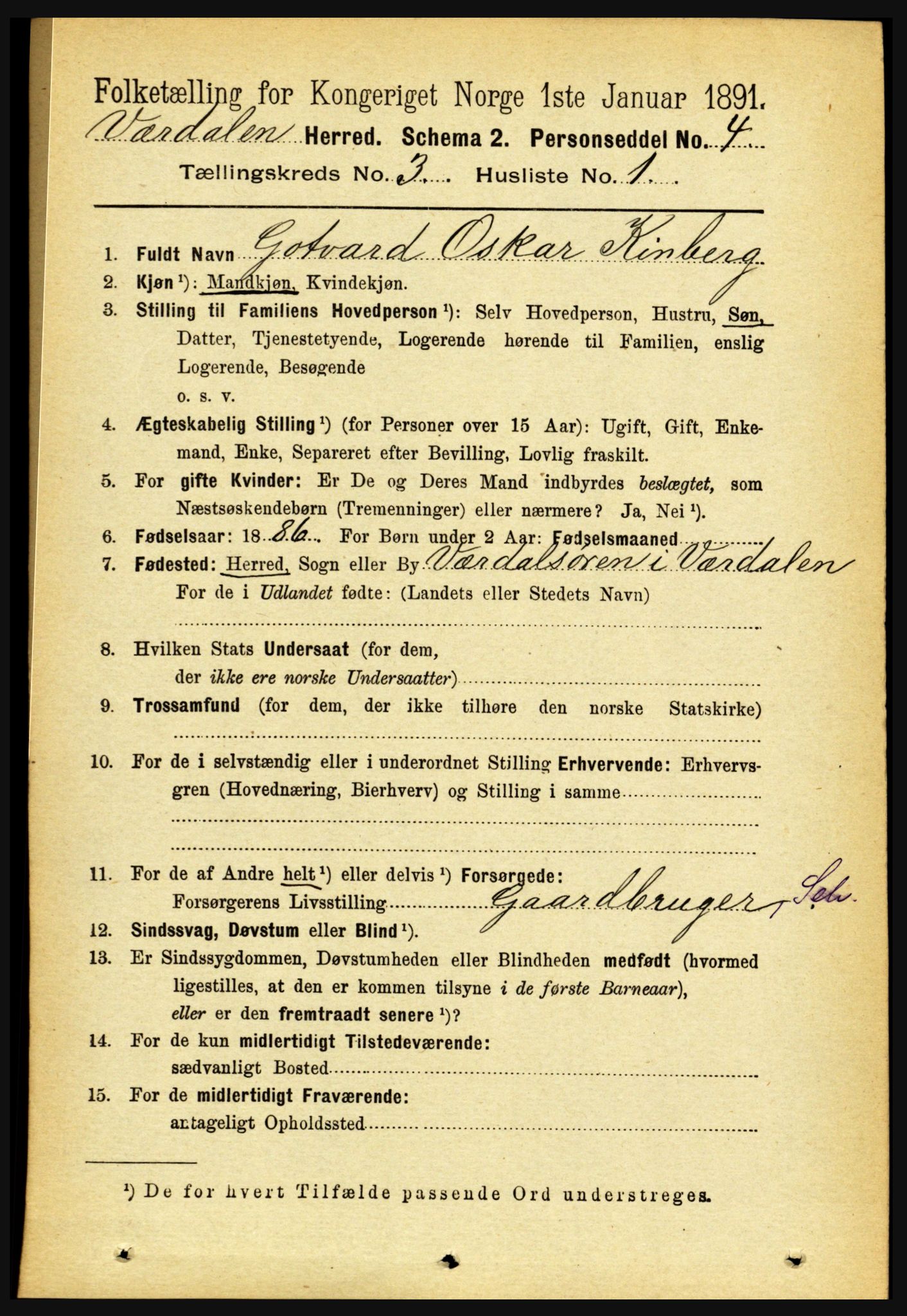 RA, Folketelling 1891 for 1721 Verdal herred, 1891, s. 1778