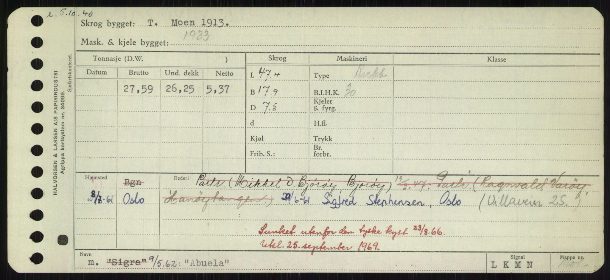 Sjøfartsdirektoratet med forløpere, Skipsmålingen, RA/S-1627/H/Hd/L0001: Fartøy, A-Anv, s. 19