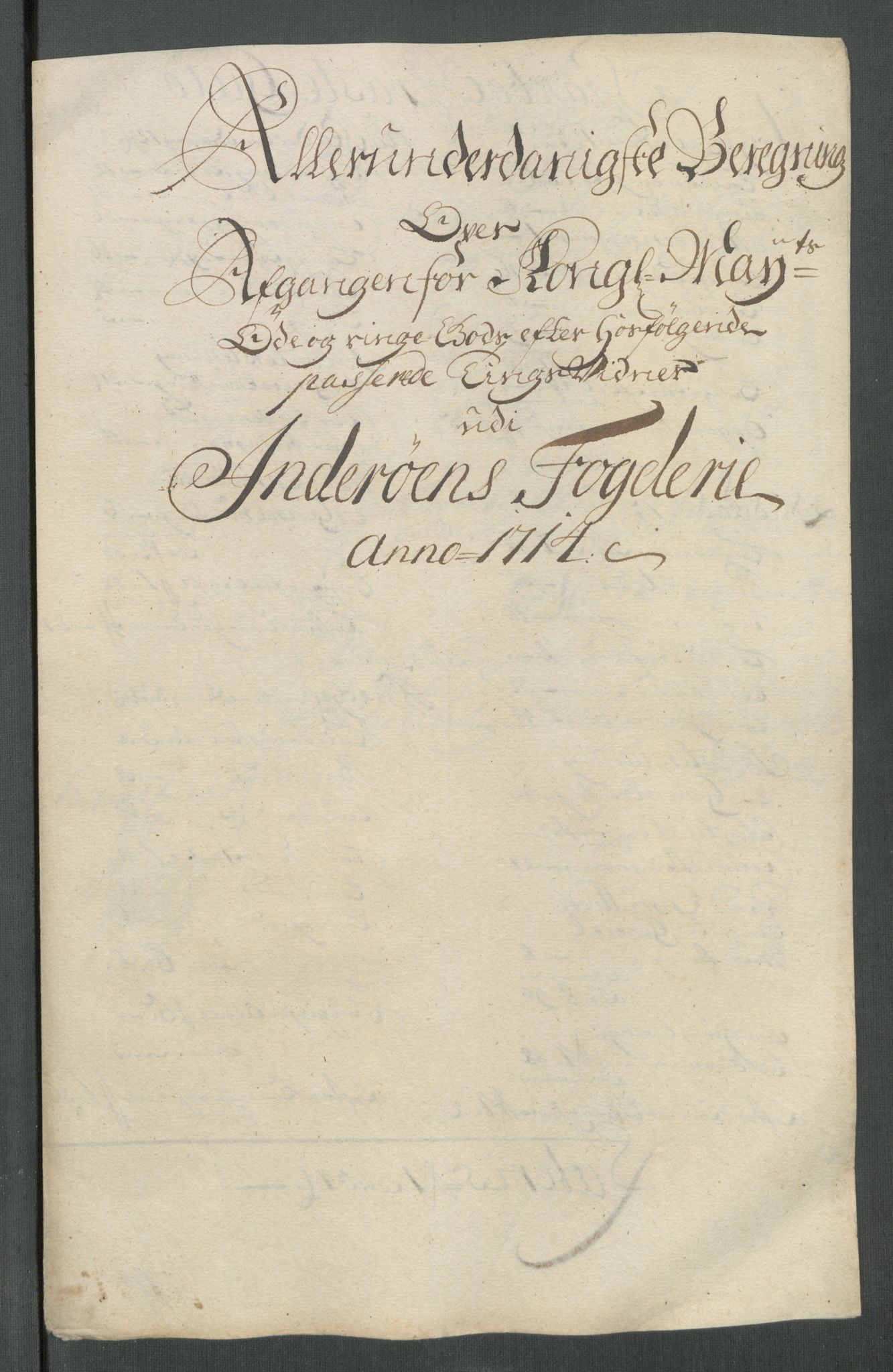 Rentekammeret inntil 1814, Reviderte regnskaper, Fogderegnskap, RA/EA-4092/R63/L4322: Fogderegnskap Inderøy, 1714, s. 353