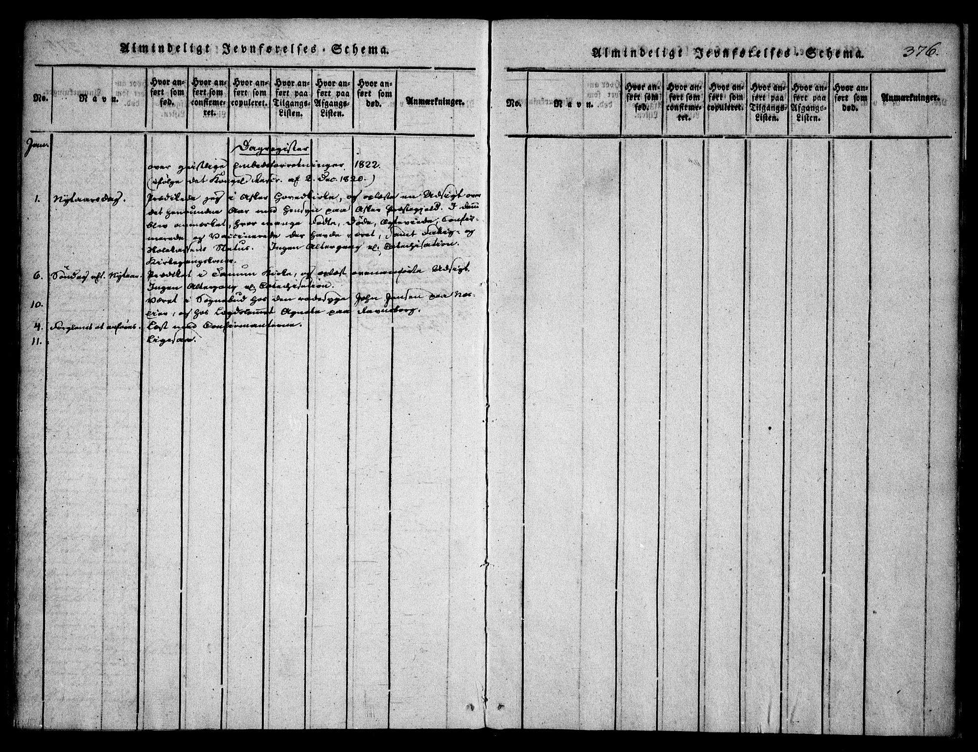 Asker prestekontor Kirkebøker, AV/SAO-A-10256a/F/Fa/L0006: Ministerialbok nr. I 6, 1814-1824, s. 376