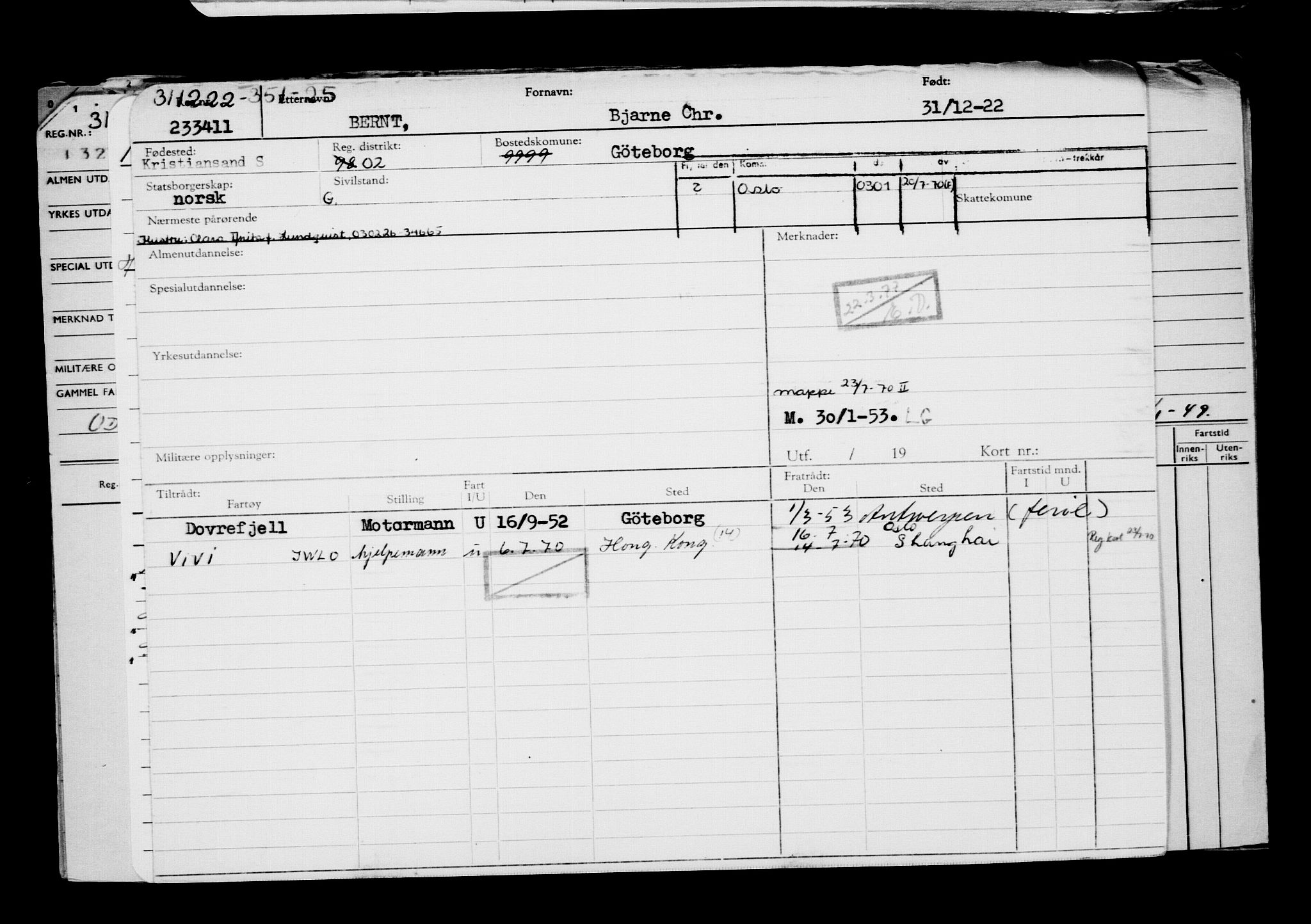 Direktoratet for sjømenn, AV/RA-S-3545/G/Gb/L0213: Hovedkort, 1922, s. 740