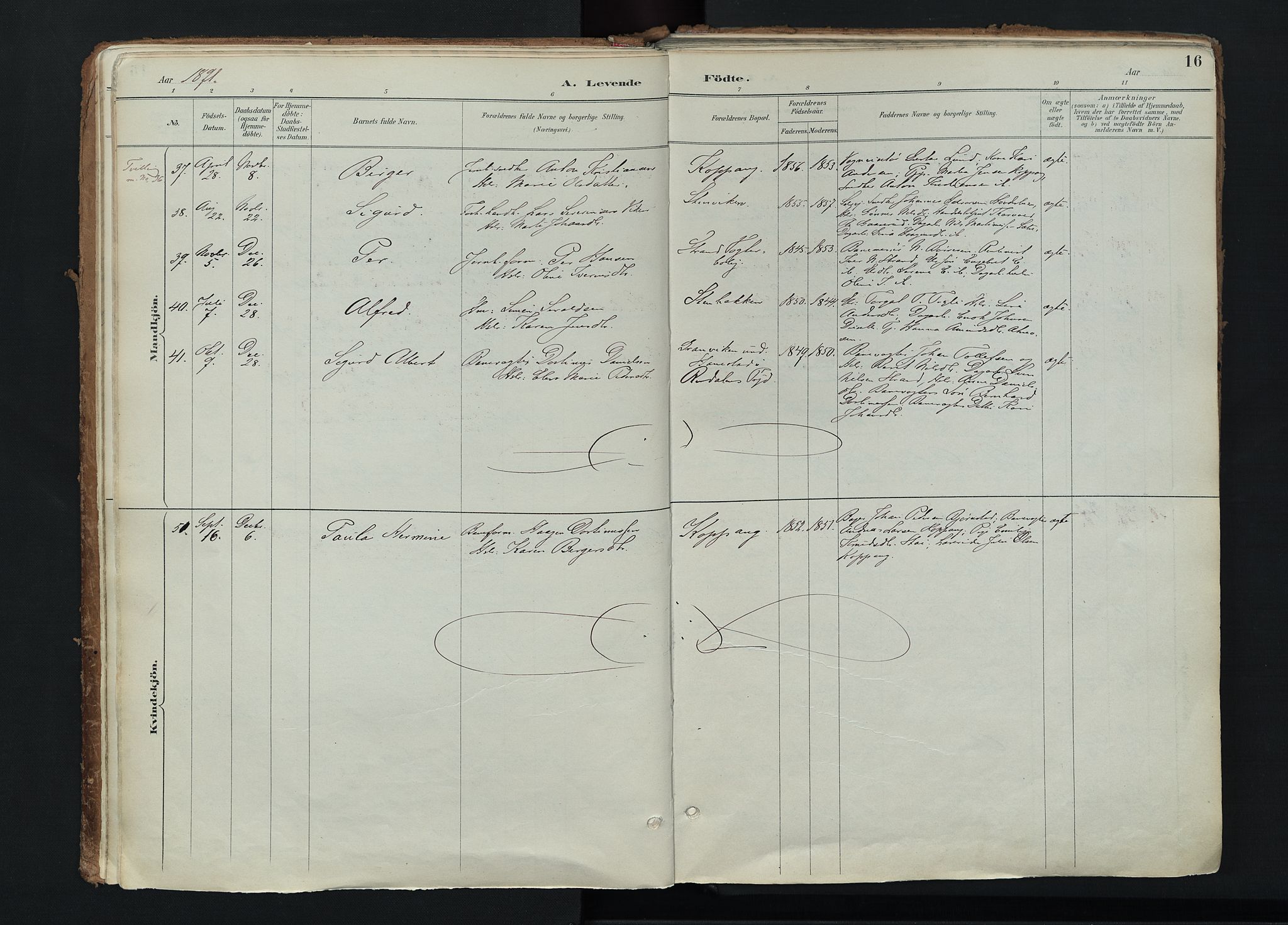 Stor-Elvdal prestekontor, AV/SAH-PREST-052/H/Ha/Haa/L0004: Ministerialbok nr. 4, 1890-1922, s. 16