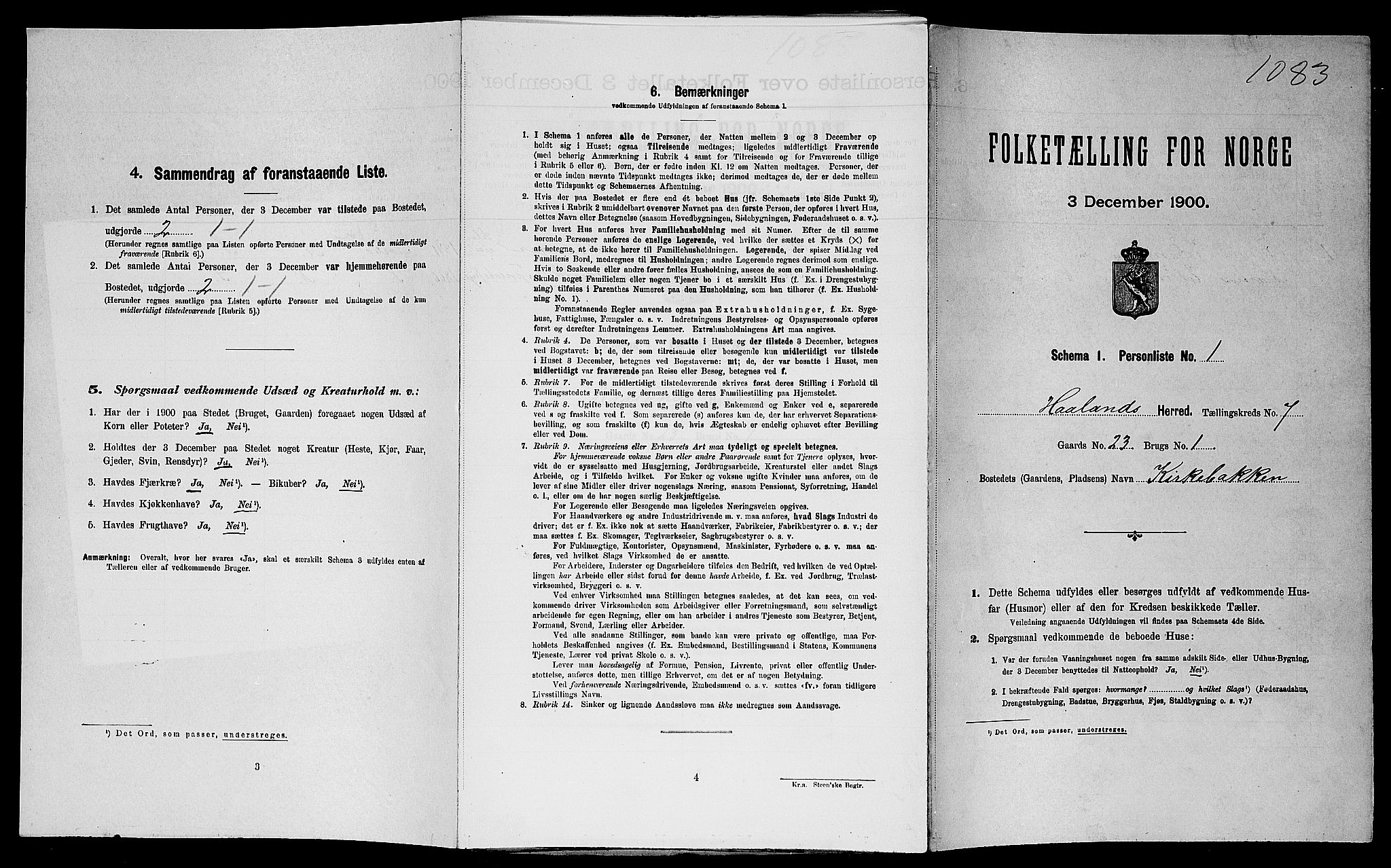 SAST, Folketelling 1900 for 1124 Haaland herred, 1900, s. 1057
