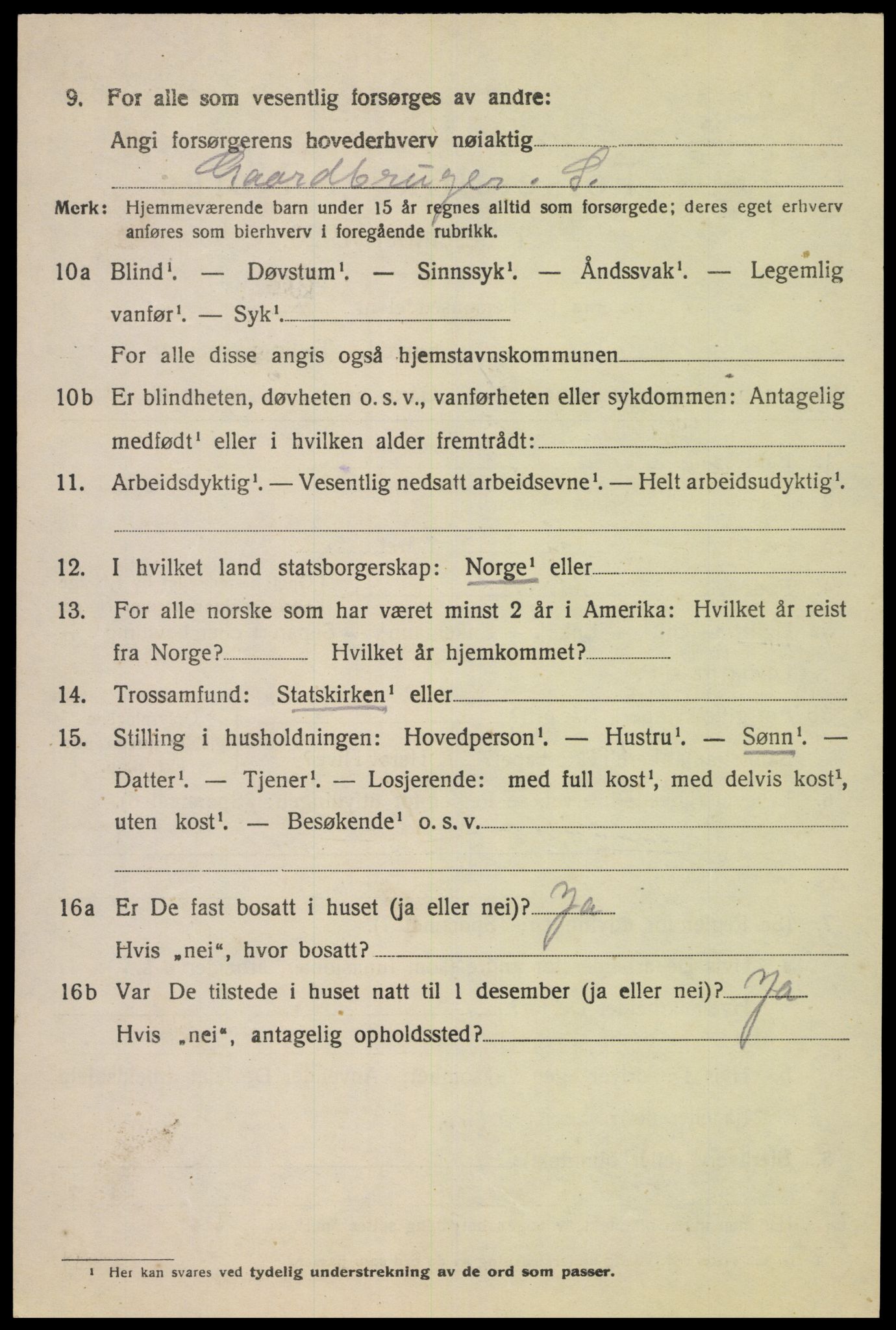 SAK, Folketelling 1920 for 1036 Fjotland herred, 1920, s. 1557
