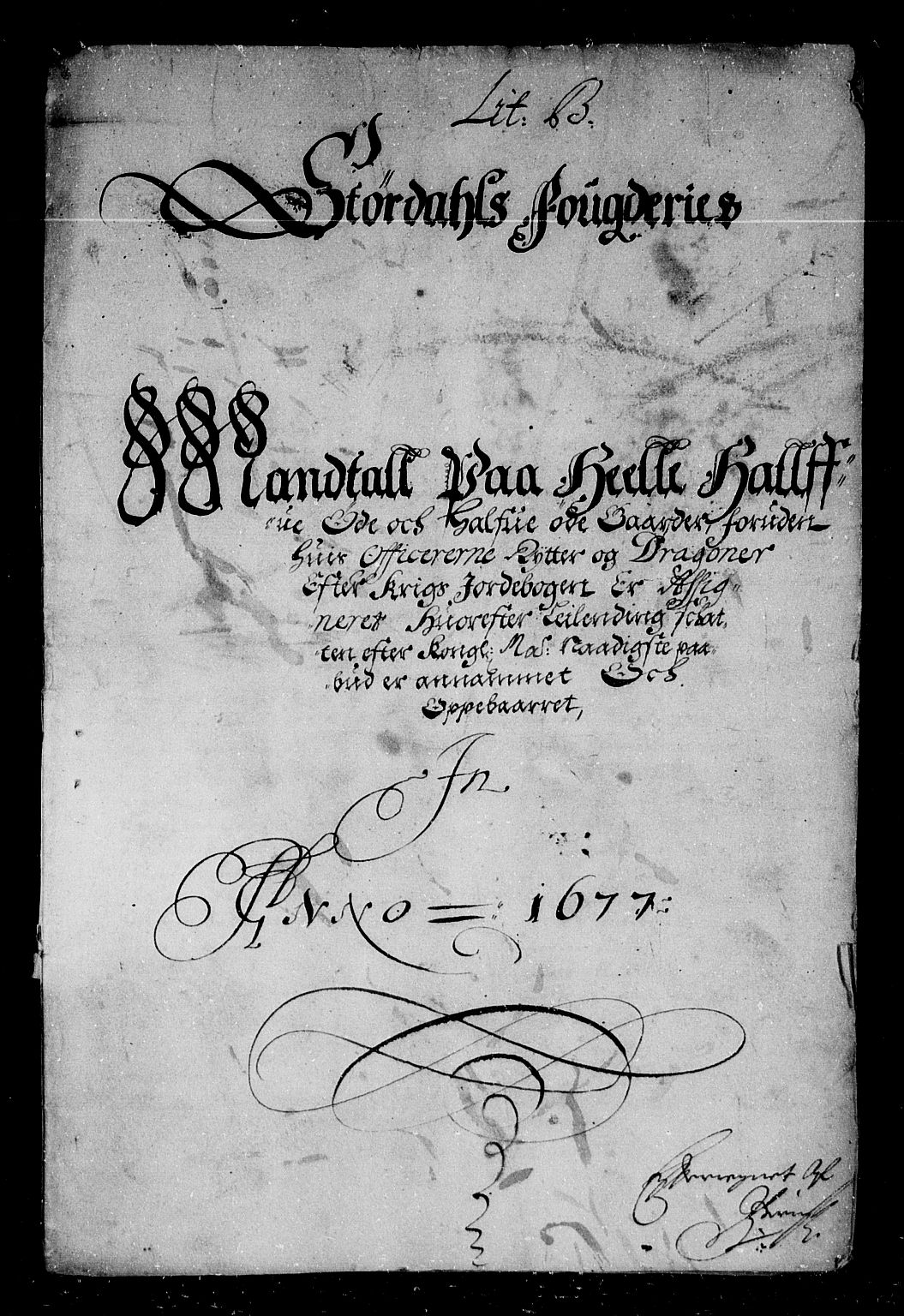 Rentekammeret inntil 1814, Reviderte regnskaper, Stiftamtstueregnskaper, Trondheim stiftamt og Nordland amt, AV/RA-EA-6044/R/Re/L0046: Trondheim stiftamt og Nordland amt, 1677