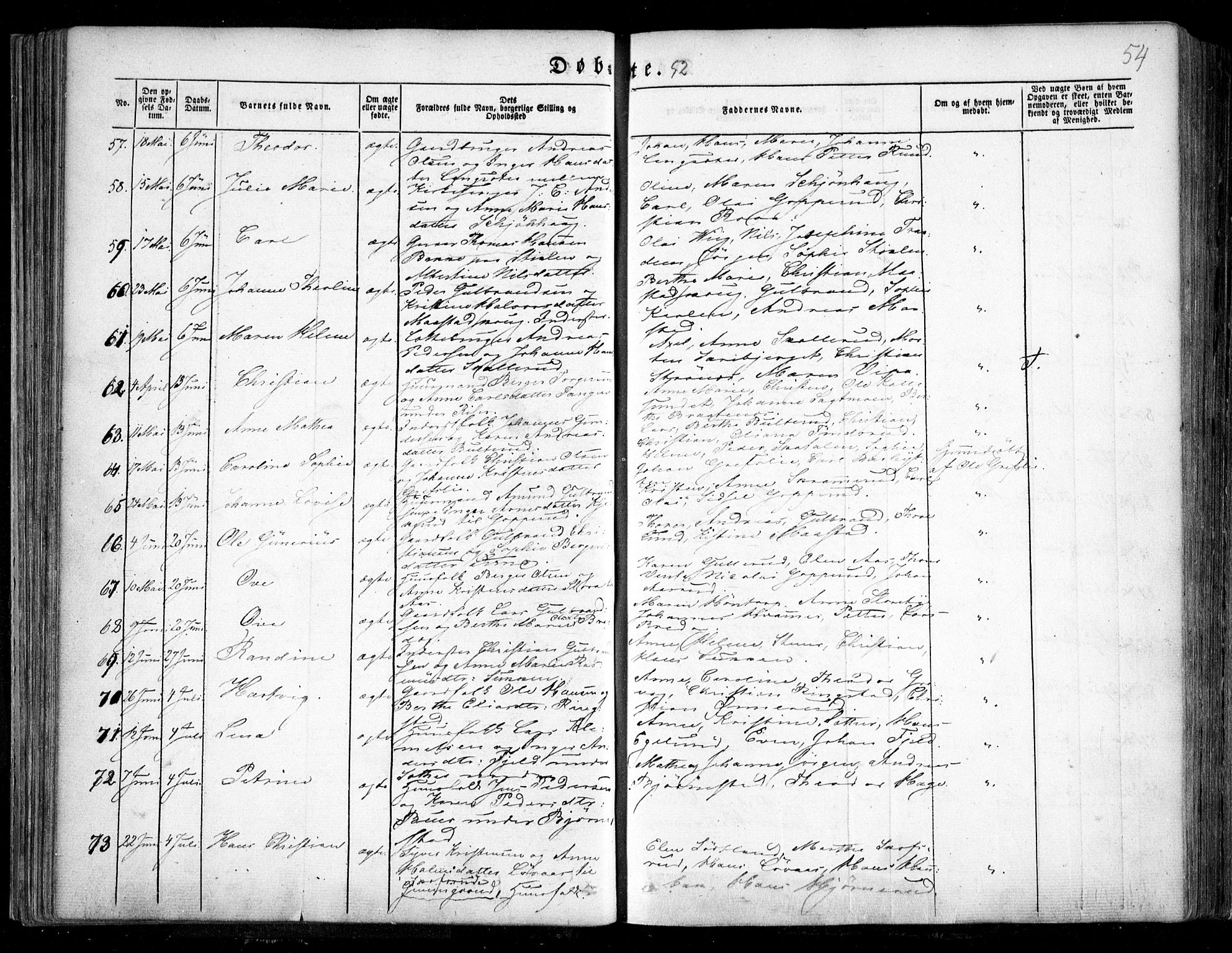 Trøgstad prestekontor Kirkebøker, AV/SAO-A-10925/F/Fa/L0007: Ministerialbok nr. I 7, 1845-1854, s. 54