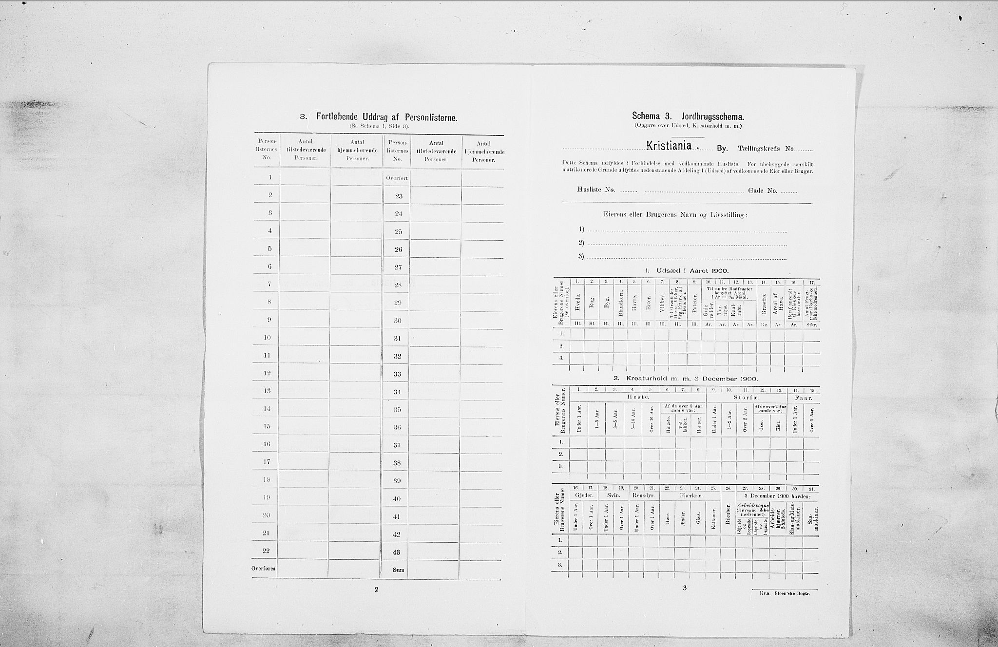 SAO, Folketelling 1900 for 0301 Kristiania kjøpstad, 1900, s. 67111