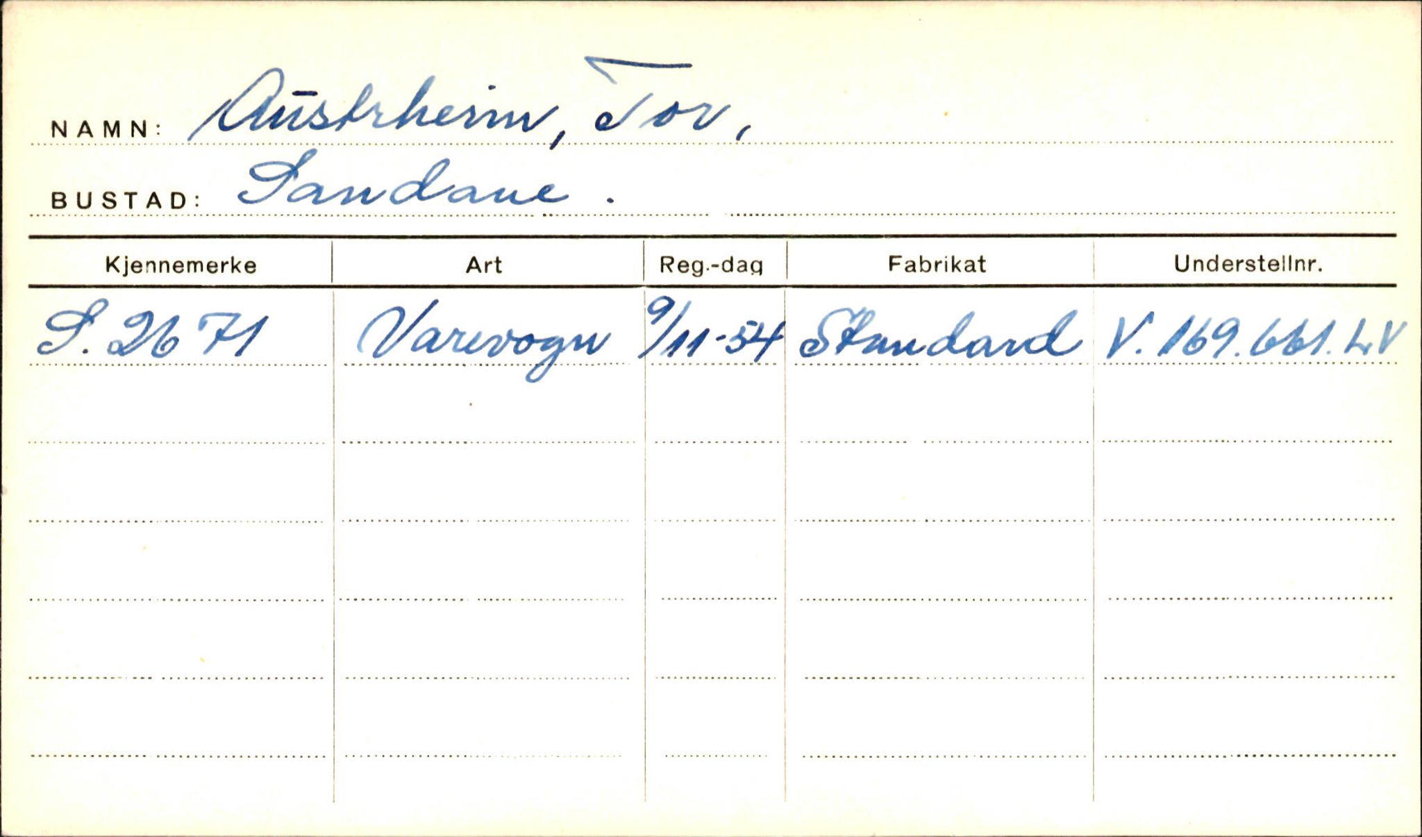 Statens vegvesen, Sogn og Fjordane vegkontor, SAB/A-5301/4/F/L0001C: Eigarregister Fjordane til 1.6.1961, 1930-1961, s. 138