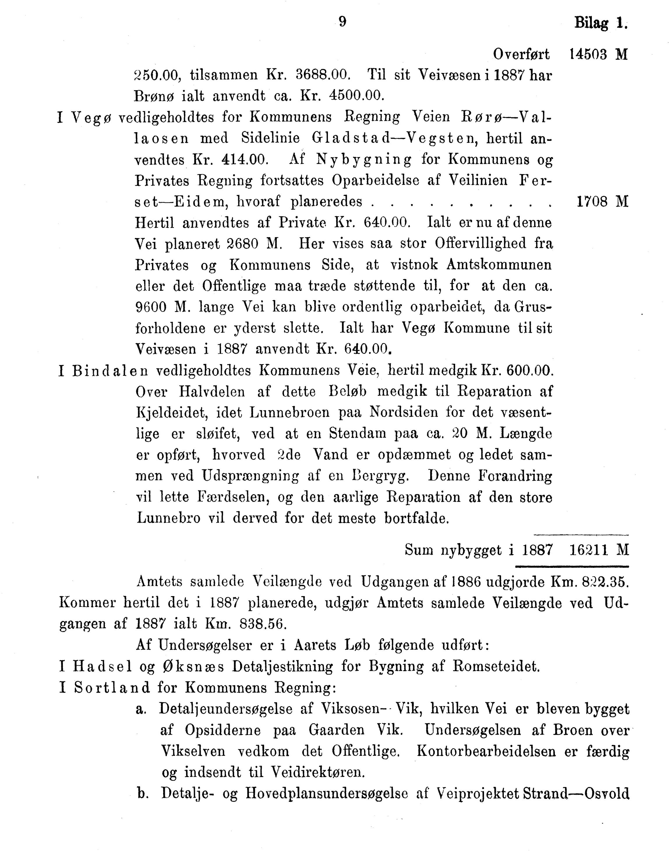 Nordland Fylkeskommune. Fylkestinget, AIN/NFK-17/176/A/Ac/L0015: Fylkestingsforhandlinger 1886-1890, 1886-1890