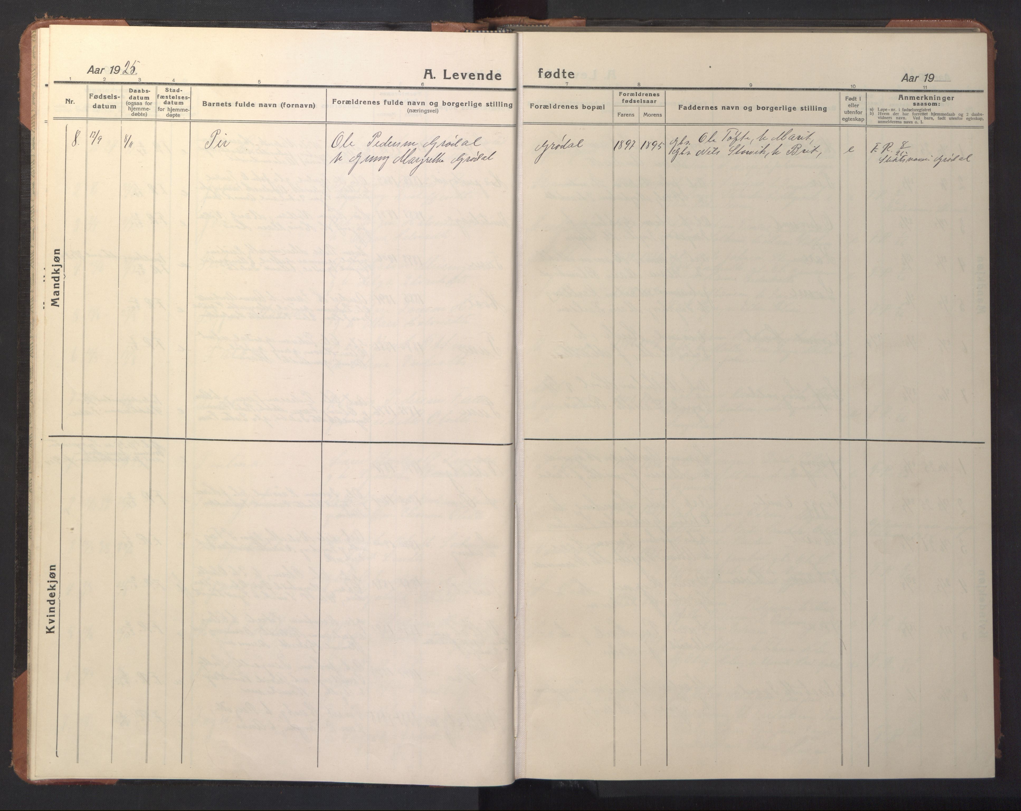 Ministerialprotokoller, klokkerbøker og fødselsregistre - Møre og Romsdal, AV/SAT-A-1454/590/L1018: Klokkerbok nr. 590C03, 1922-1950