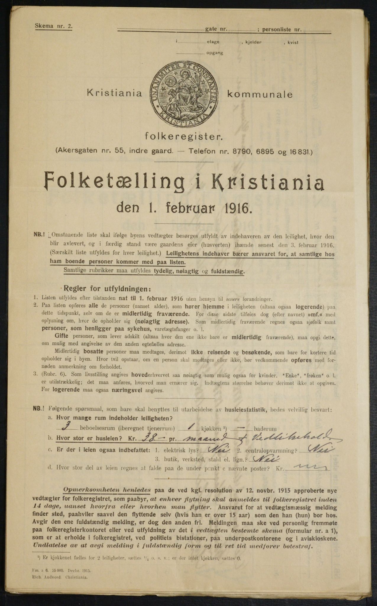 OBA, Kommunal folketelling 1.2.1916 for Kristiania, 1916, s. 18970