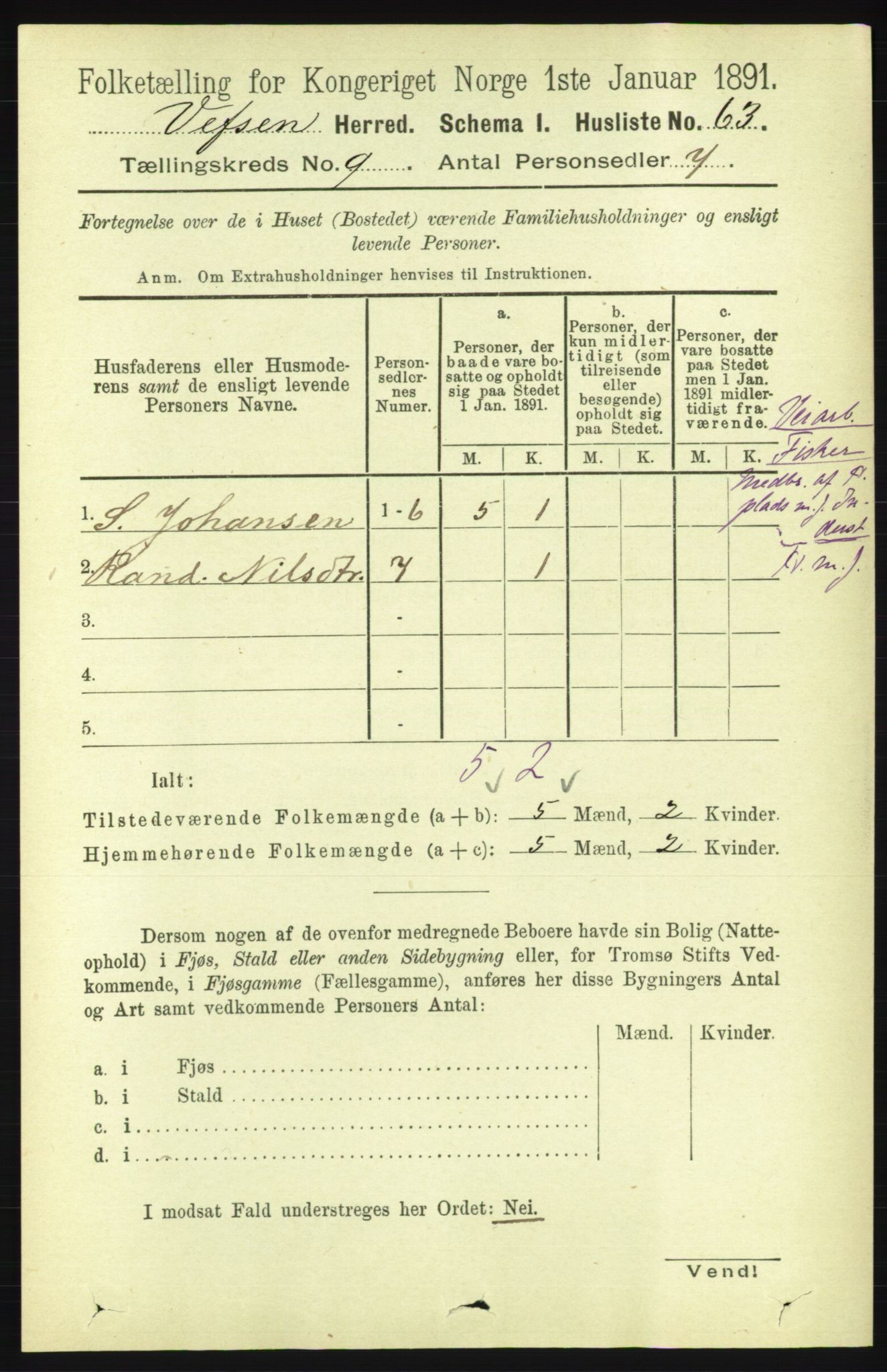 RA, Folketelling 1891 for 1824 Vefsn herred, 1891, s. 4689