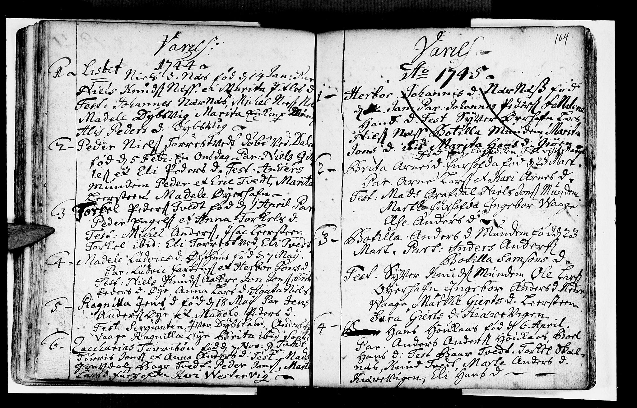 Strandebarm sokneprestembete, SAB/A-78401/H/Haa: Ministerialbok nr. A 2 /3, 1727-1750, s. 104