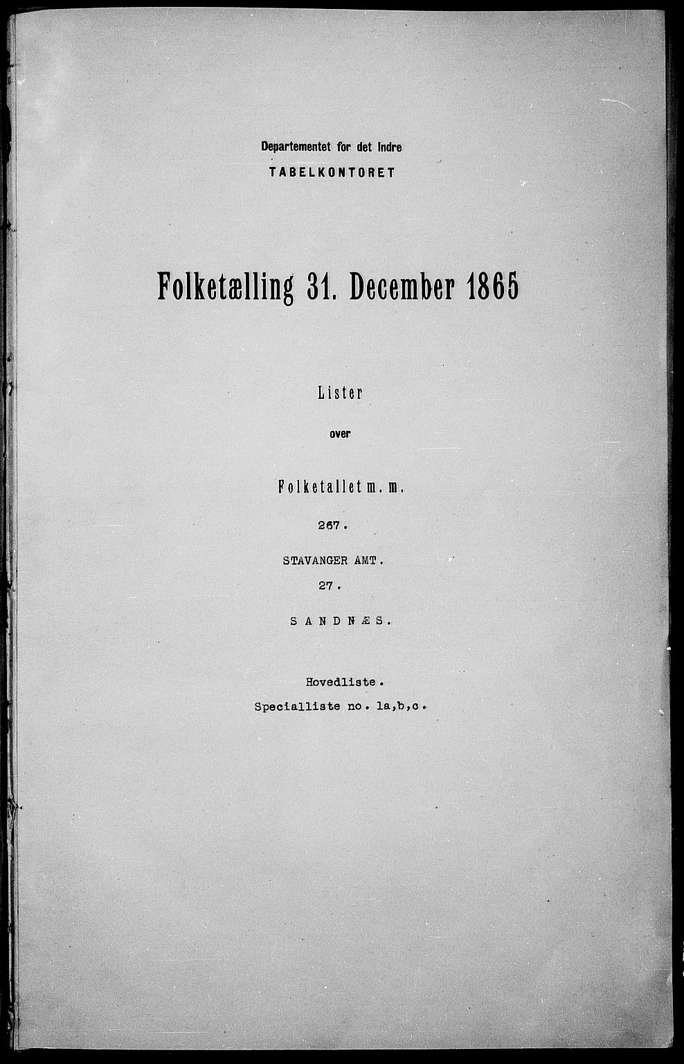RA, Folketelling 1865 for 1123P Høyland prestegjeld, 1865, s. 147