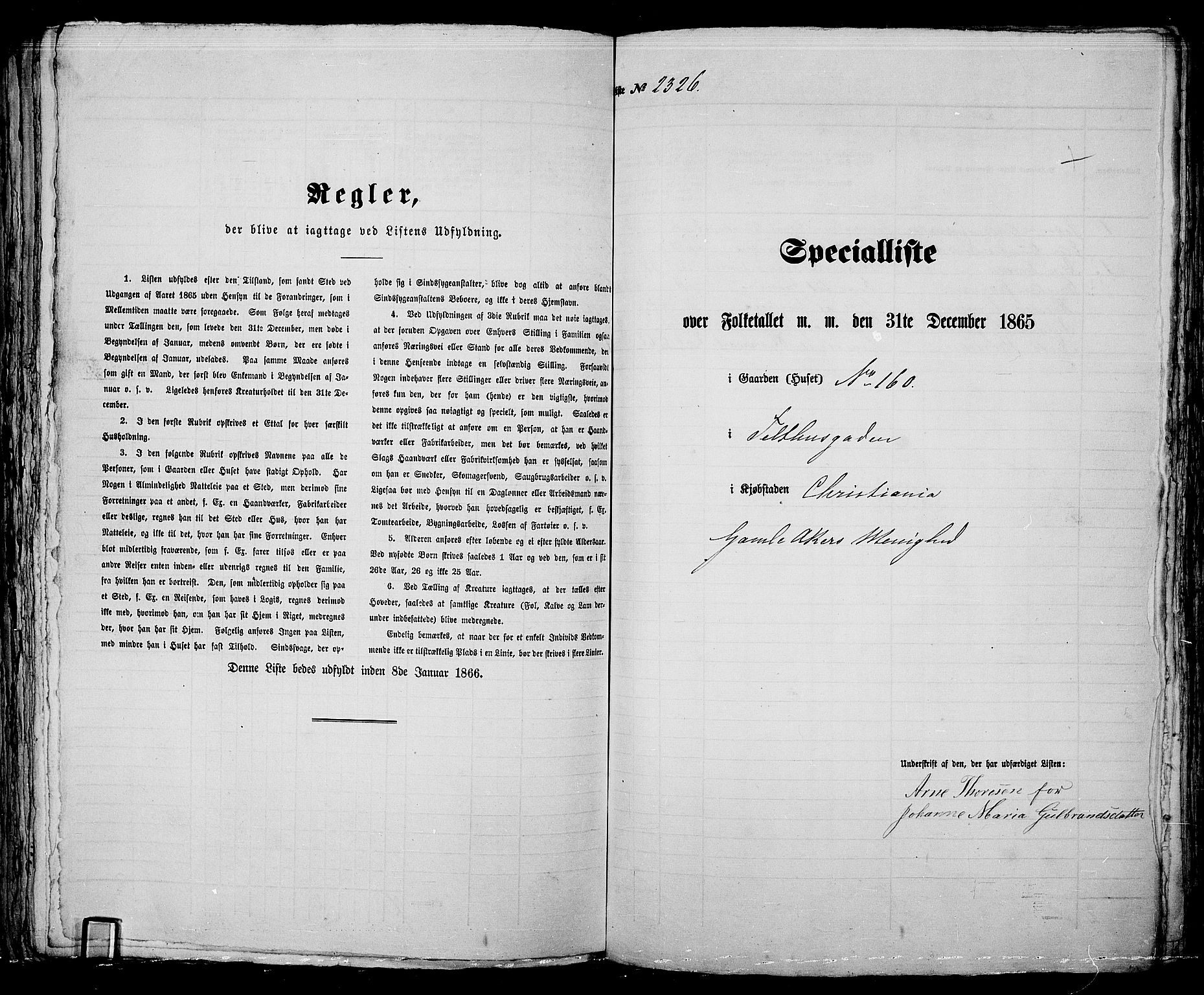 RA, Folketelling 1865 for 0301 Kristiania kjøpstad, 1865, s. 5180