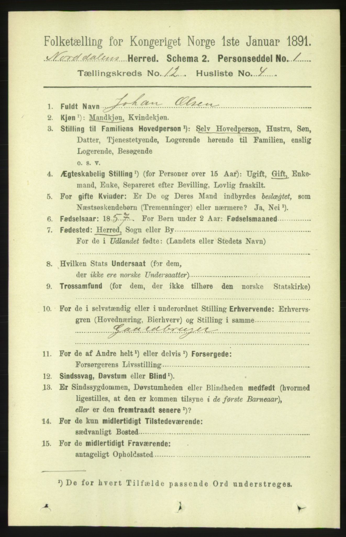 RA, Folketelling 1891 for 1524 Norddal herred, 1891, s. 2734