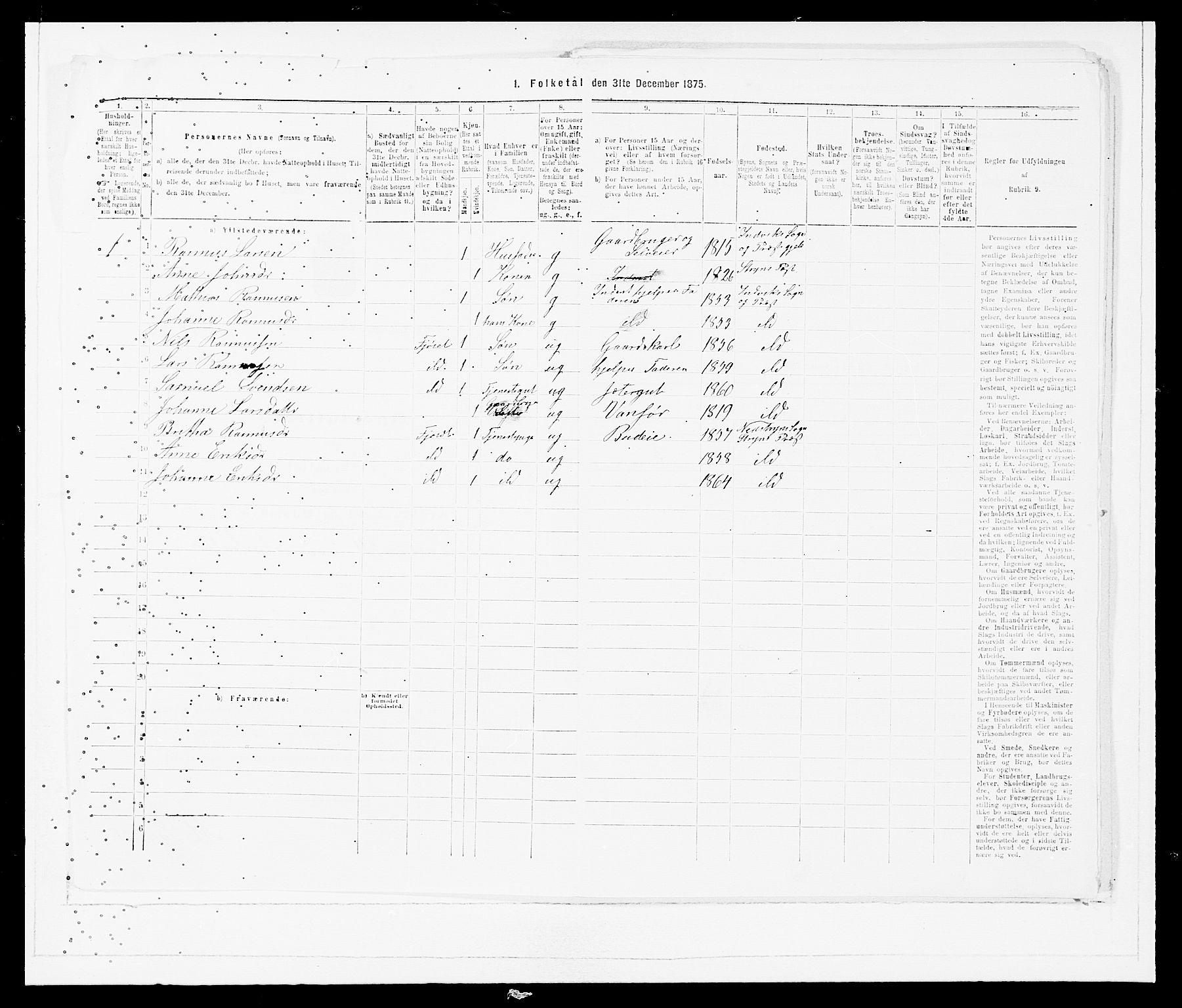 SAB, Folketelling 1875 for 1447P Innvik prestegjeld, 1875, s. 24