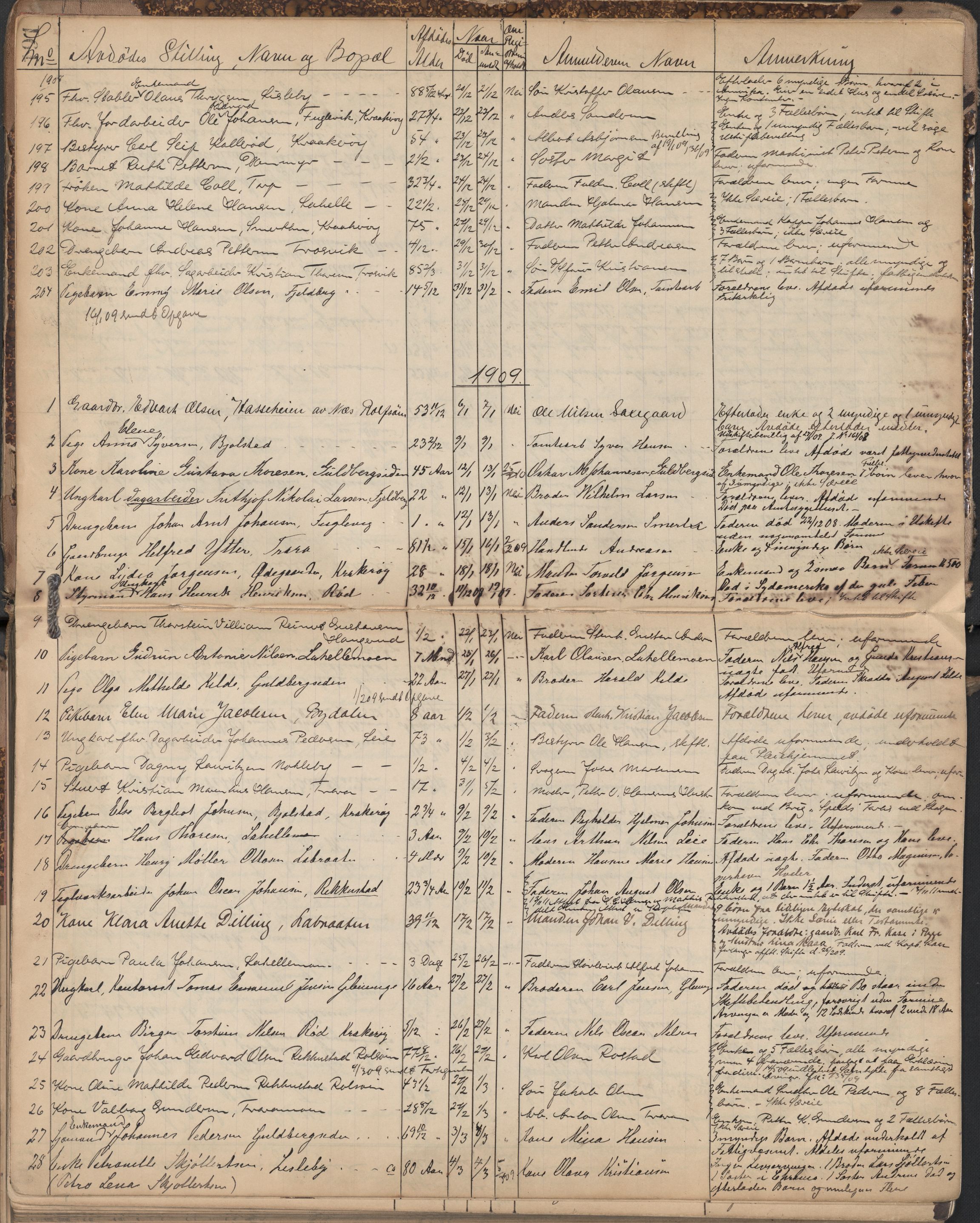 Glemmen lensmannskontor, SAO/A-10123/H/Ha/Hab/L0006: Registreringsprotokoll, 1908-1918