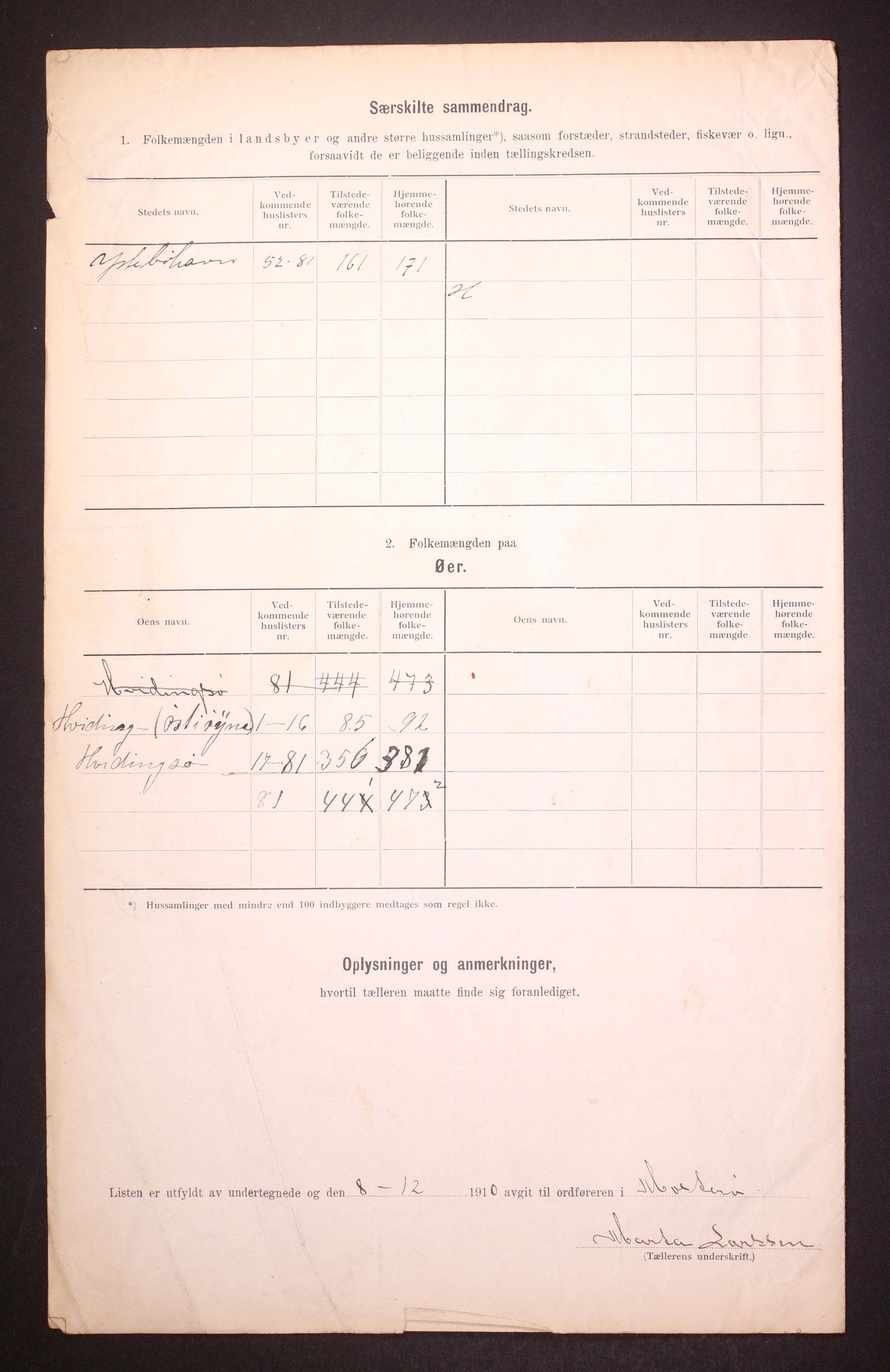 RA, Folketelling 1910 for 1143 Mosterøy herred, 1910, s. 18
