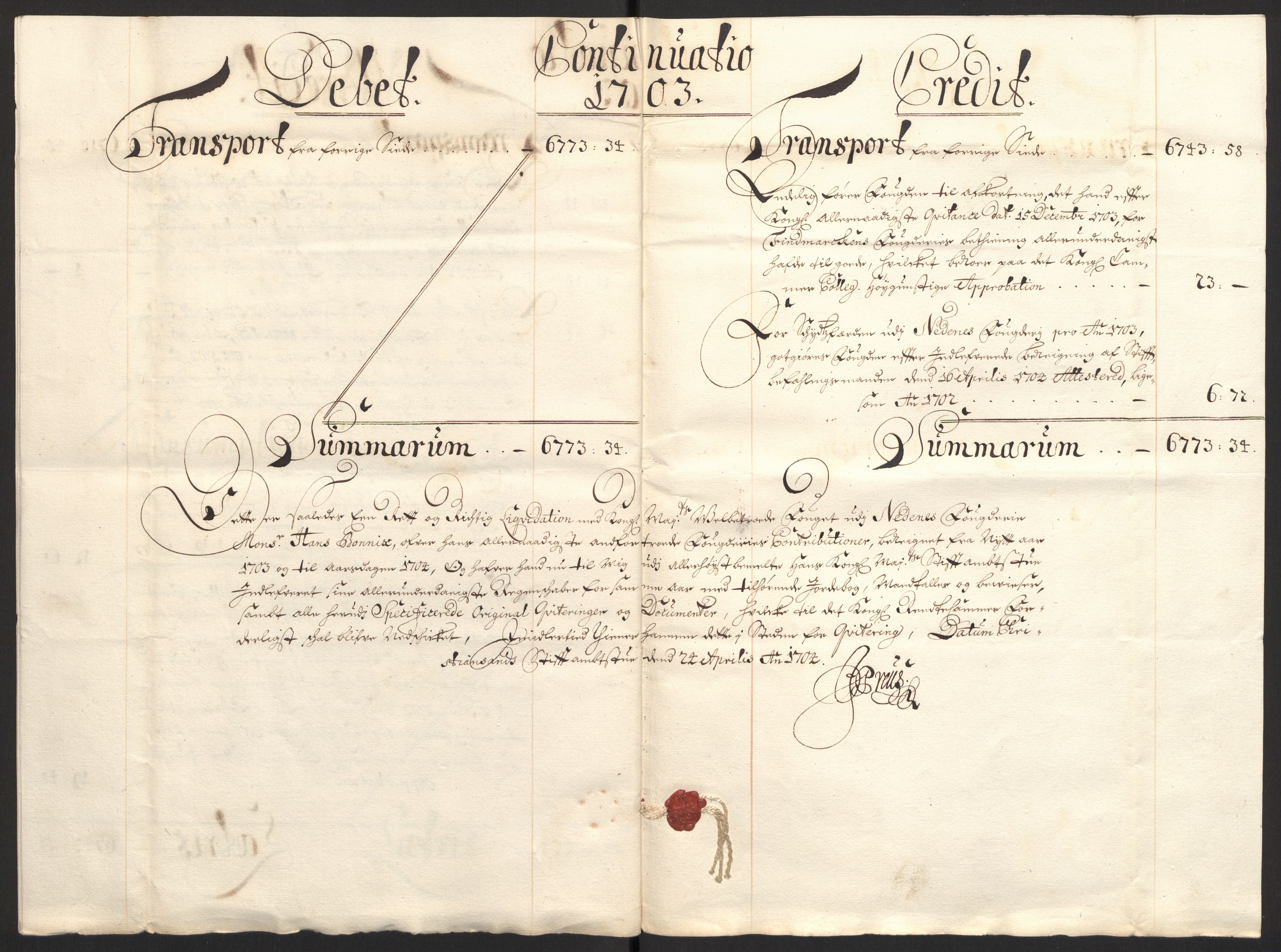 Rentekammeret inntil 1814, Reviderte regnskaper, Fogderegnskap, RA/EA-4092/R39/L2316: Fogderegnskap Nedenes, 1702-1703, s. 177
