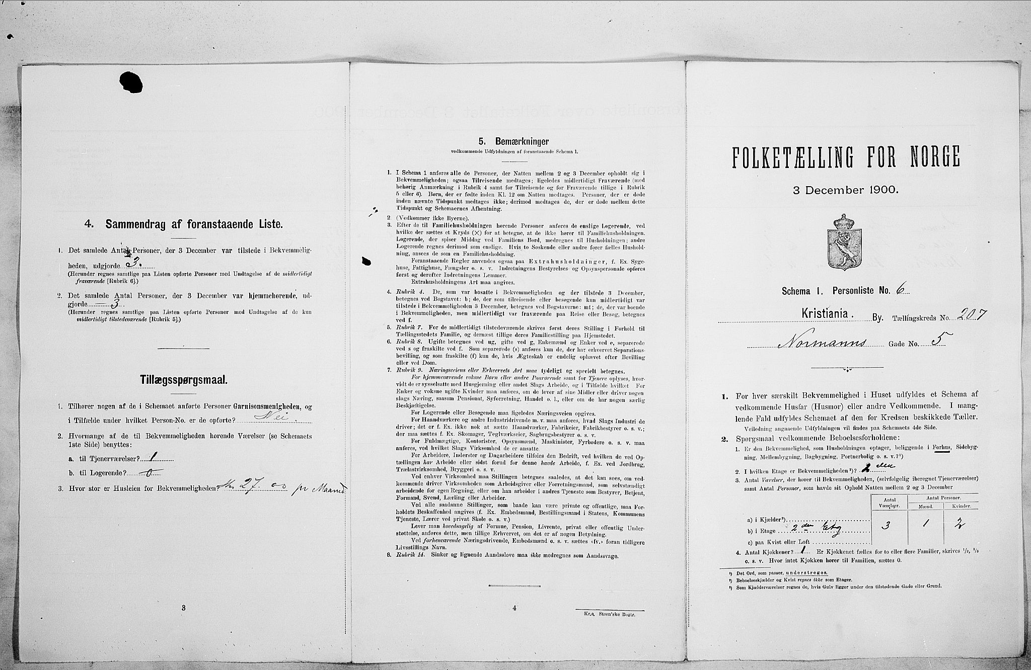 SAO, Folketelling 1900 for 0301 Kristiania kjøpstad, 1900, s. 66482