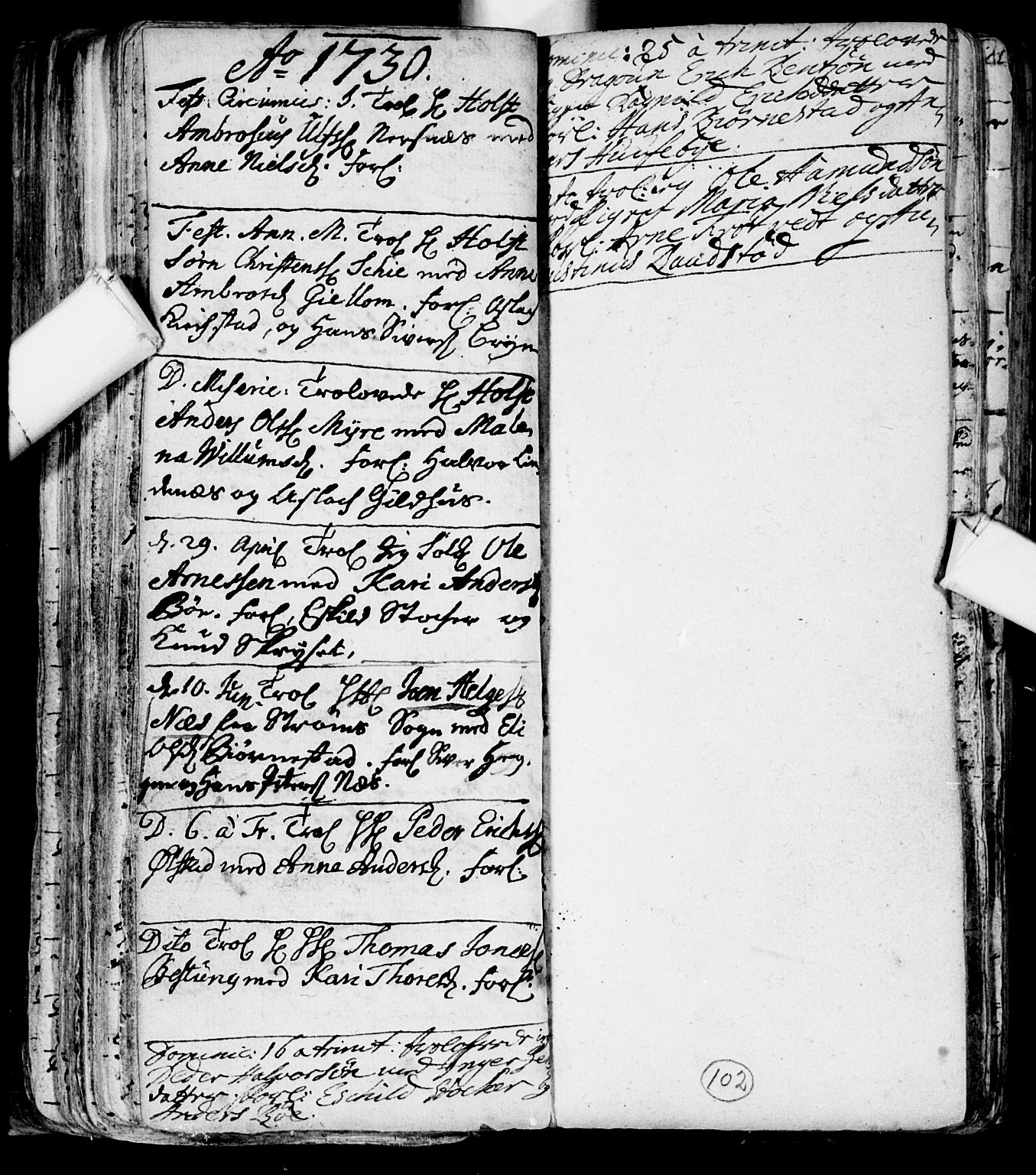 Røyken kirkebøker, SAKO/A-241/F/Fa/L0001: Ministerialbok nr. 1, 1701-1730, s. 102