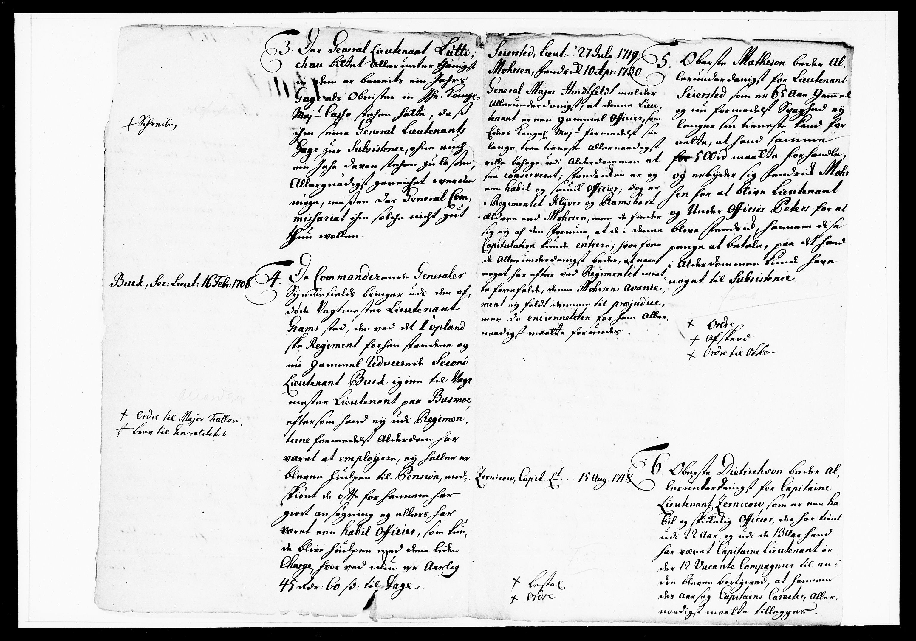 Krigskollegiet, Krigskancelliet, DRA/A-0006/-/1099-1102: Refererede sager, 1731, s. 259