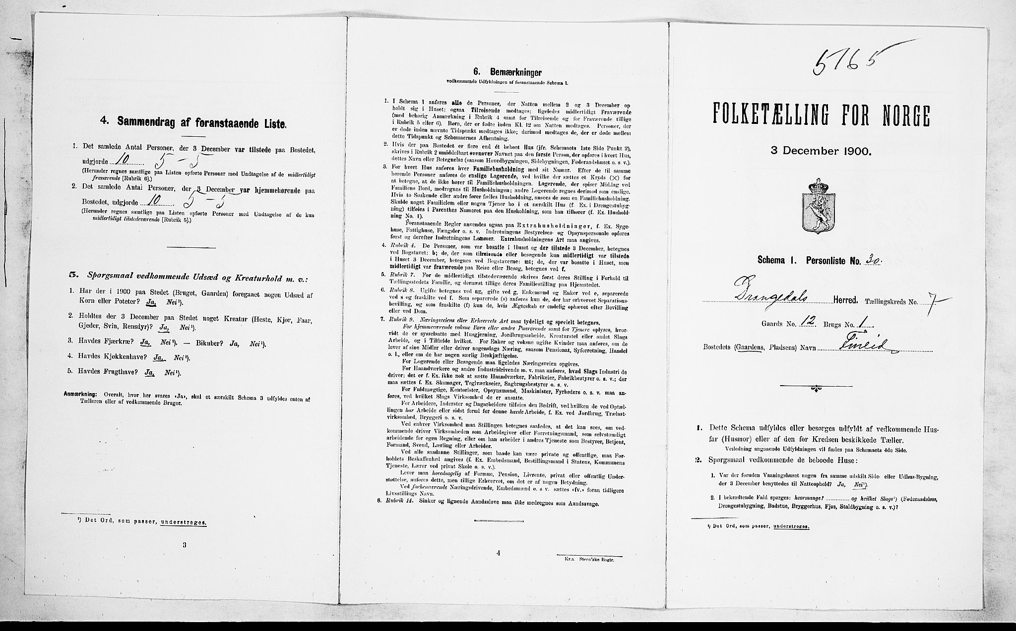 SAKO, Folketelling 1900 for 0817 Drangedal herred, 1900, s. 624