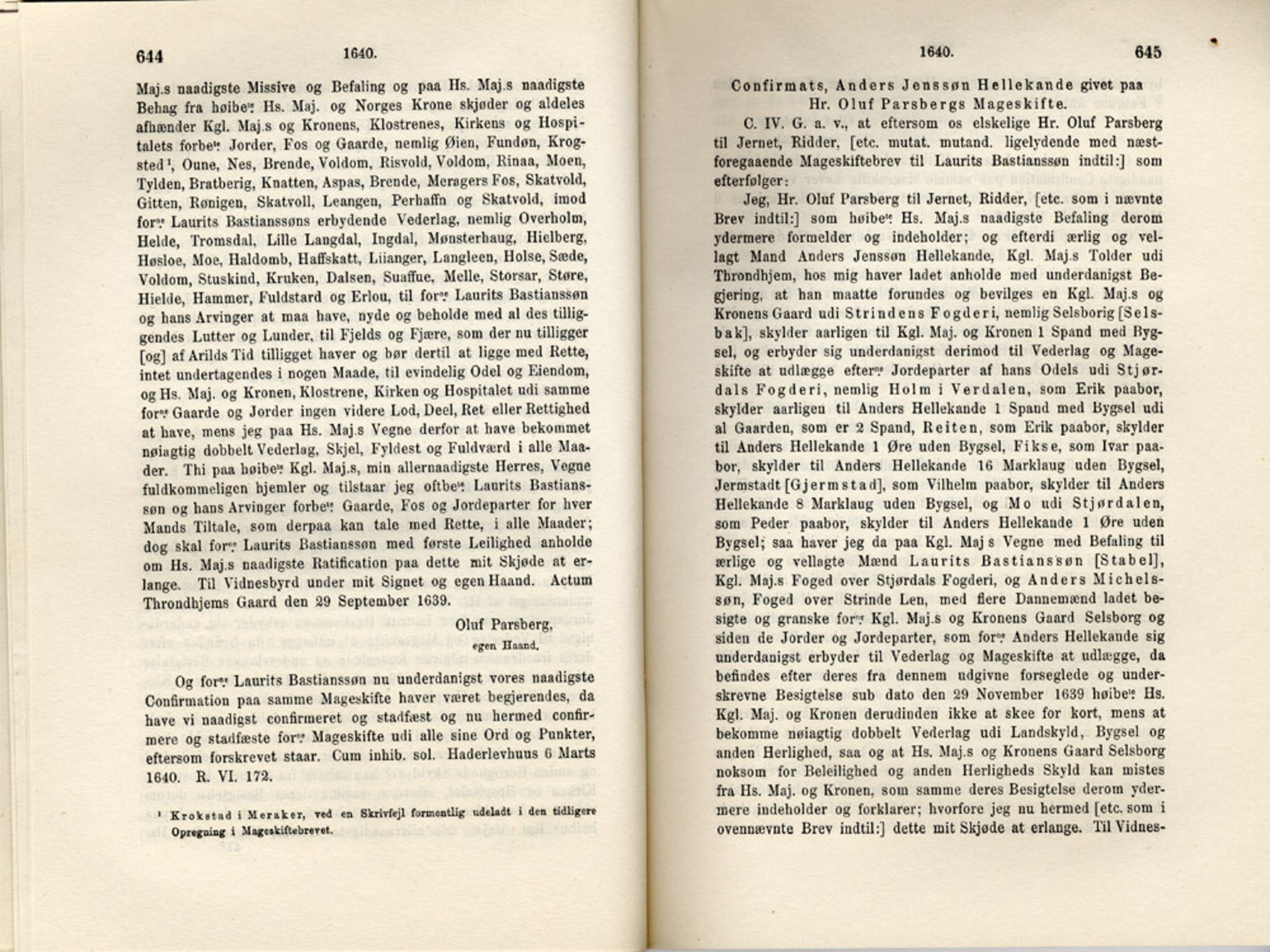 Publikasjoner utgitt av Det Norske Historiske Kildeskriftfond, PUBL/-/-/-: Norske Rigs-Registranter, bind 7, 1635-1640, s. 644-645