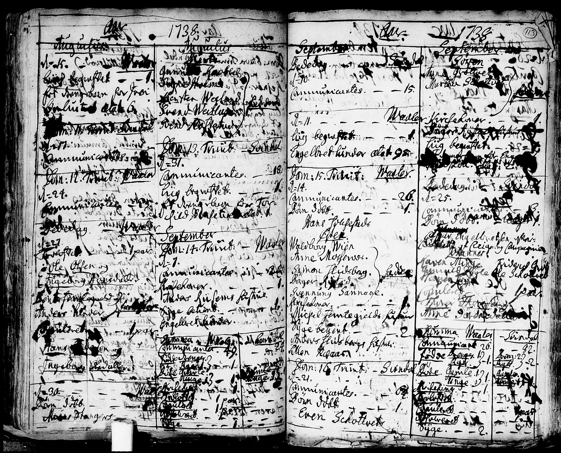 Våler prestekontor Kirkebøker, AV/SAO-A-11083/F/Fa/L0003: Ministerialbok nr. I 3, 1730-1770, s. 113