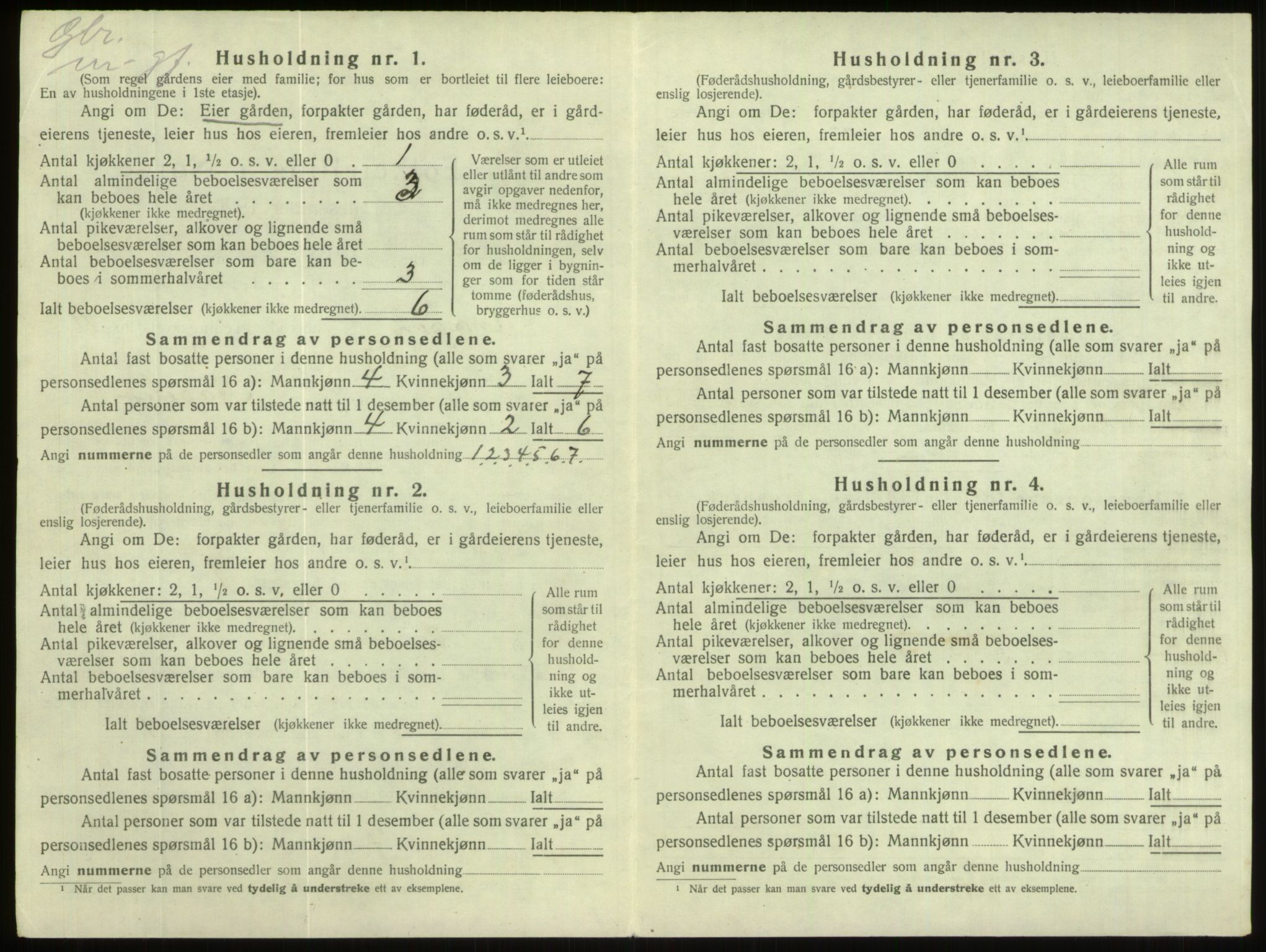 SAB, Folketelling 1920 for 1445 Gloppen herred, 1920, s. 698