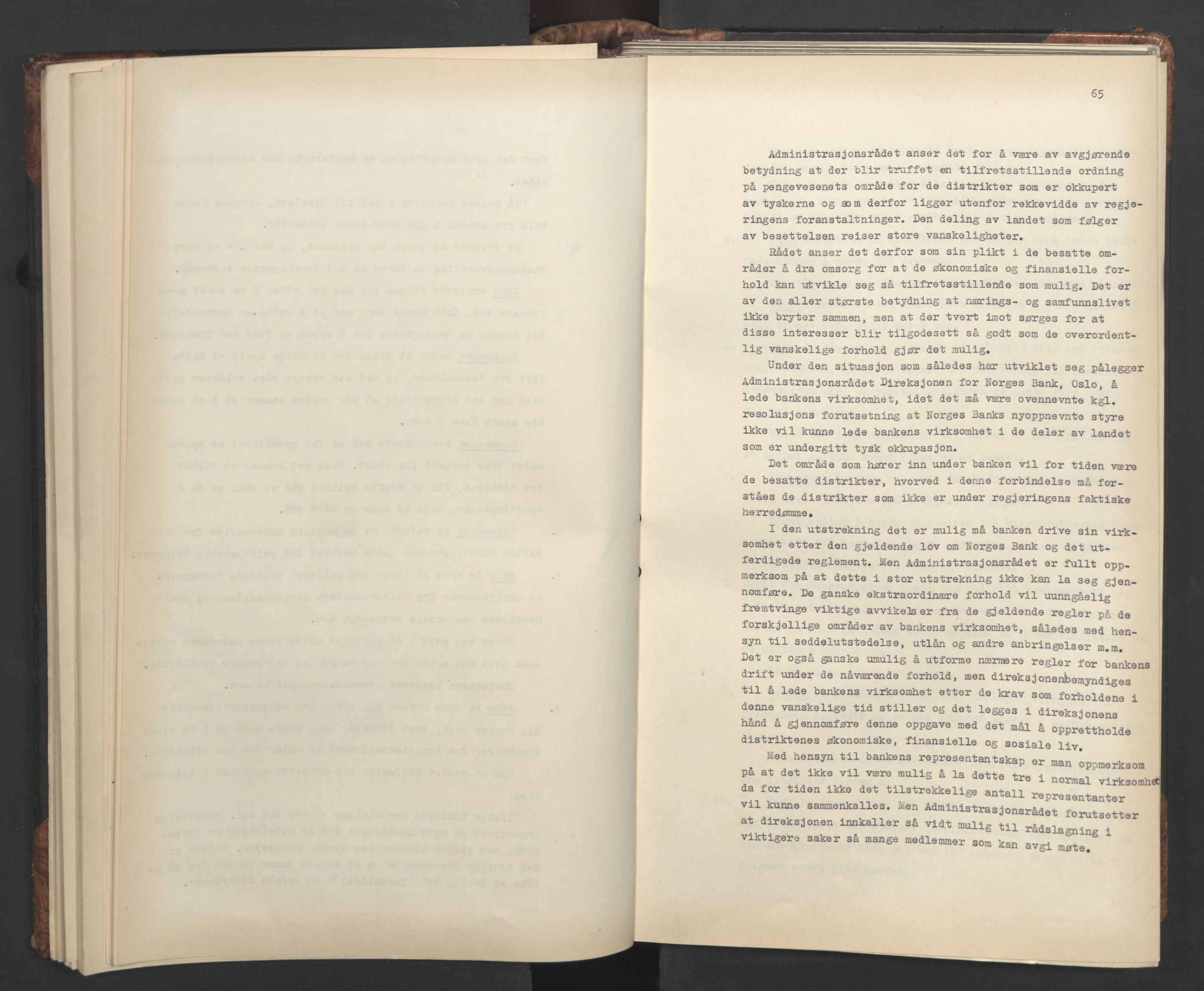 Administrasjonsrådet, AV/RA-S-1004/A/L0001: Møteprotokoll med tillegg 15/4-25/9, 1940, s. 65