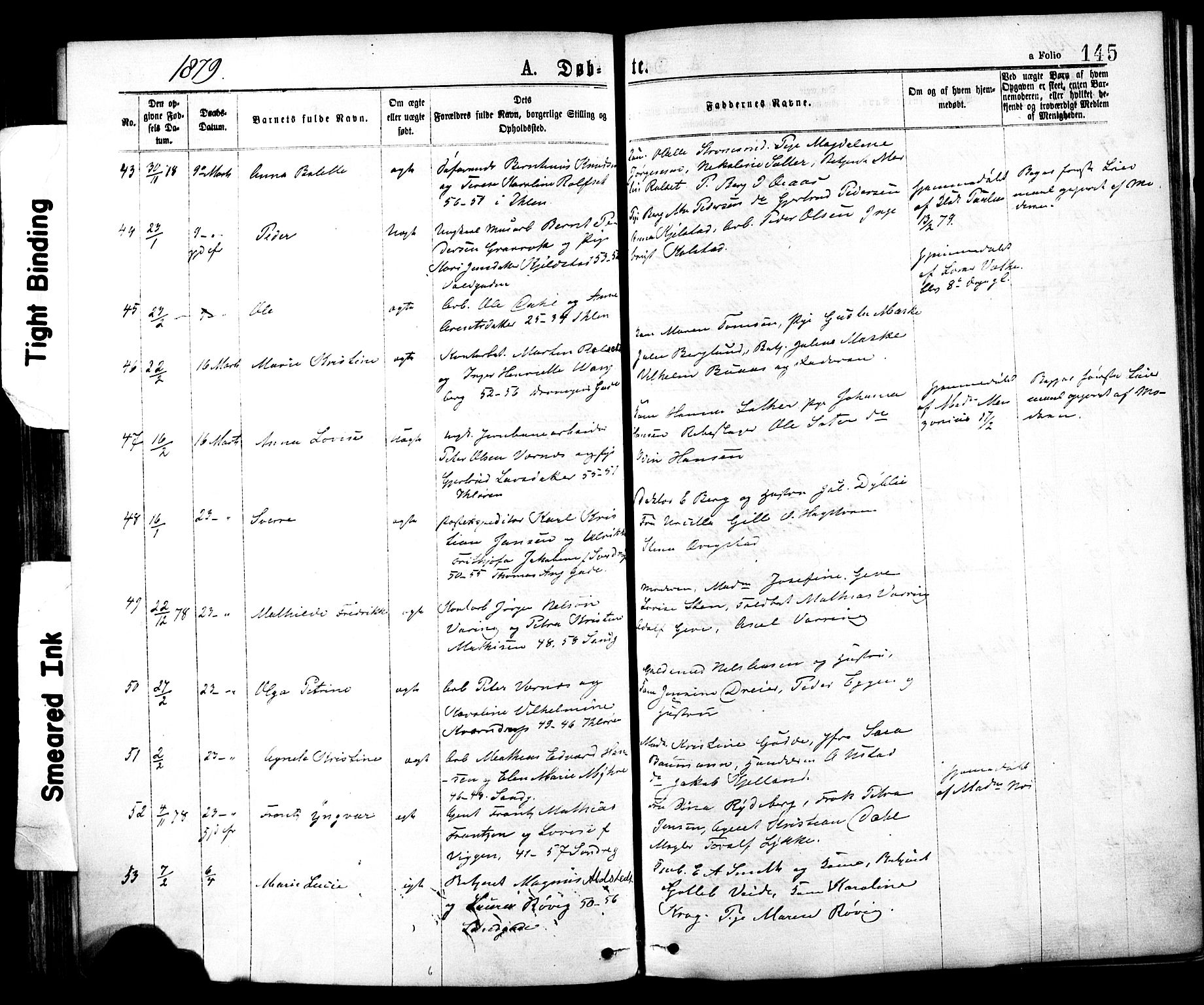 Ministerialprotokoller, klokkerbøker og fødselsregistre - Sør-Trøndelag, AV/SAT-A-1456/602/L0118: Ministerialbok nr. 602A16, 1873-1879, s. 145