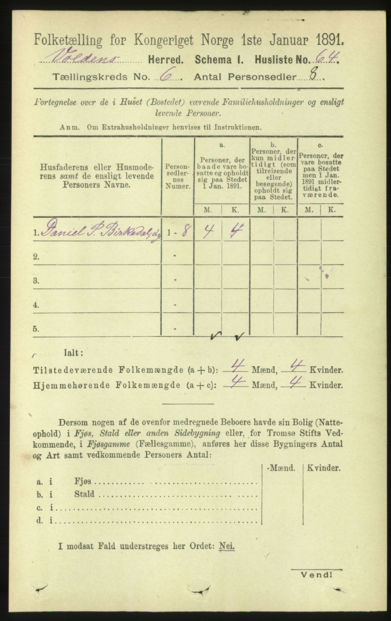 RA, Folketelling 1891 for 1519 Volda herred, 1891, s. 2856