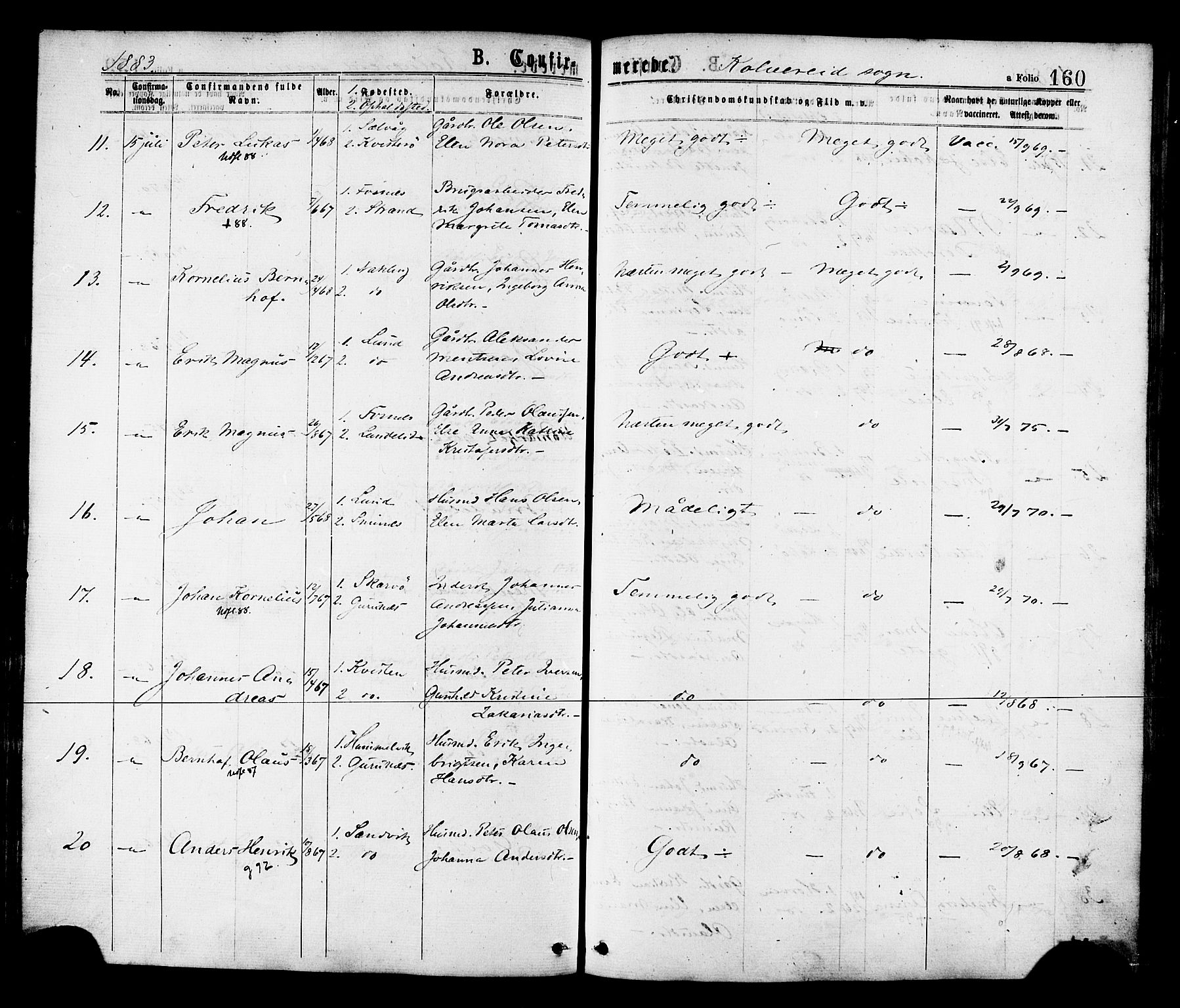 Ministerialprotokoller, klokkerbøker og fødselsregistre - Nord-Trøndelag, SAT/A-1458/780/L0642: Ministerialbok nr. 780A07 /1, 1874-1885, s. 160