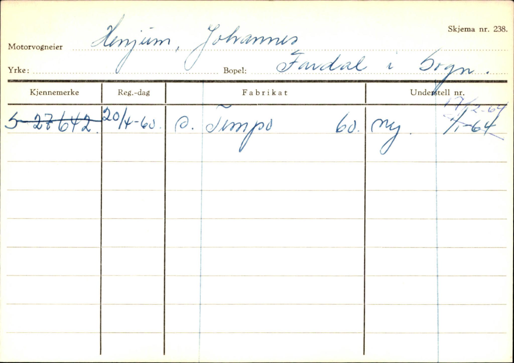 Statens vegvesen, Sogn og Fjordane vegkontor, AV/SAB-A-5301/4/F/L0124: Eigarregister Sogndal A-U, 1945-1975, s. 885