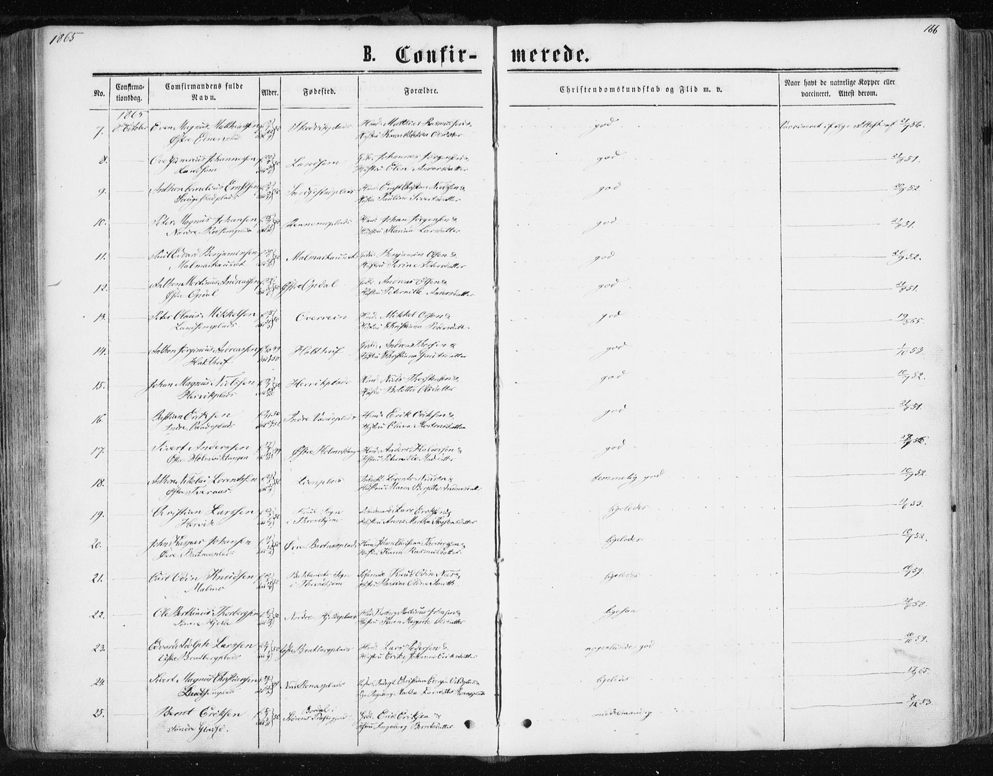 Ministerialprotokoller, klokkerbøker og fødselsregistre - Nord-Trøndelag, SAT/A-1458/741/L0394: Ministerialbok nr. 741A08, 1864-1877, s. 166