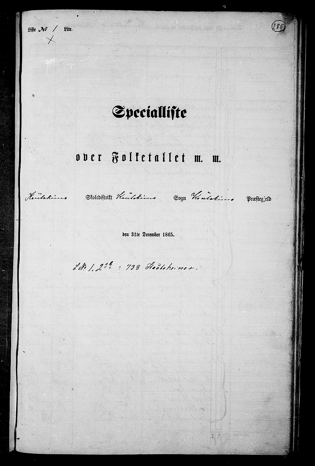 RA, Folketelling 1865 for 2011P Kautokeino prestegjeld, 1865, s. 4