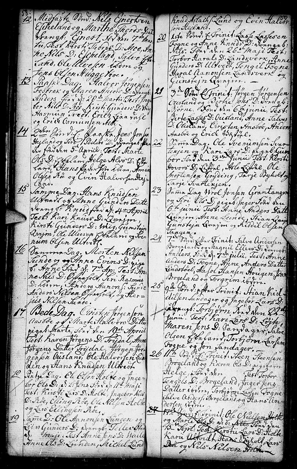 Gjerstad sokneprestkontor, AV/SAK-1111-0014/F/Fb/Fba/L0001: Klokkerbok nr. B 1, 1797-1816, s. 58-59