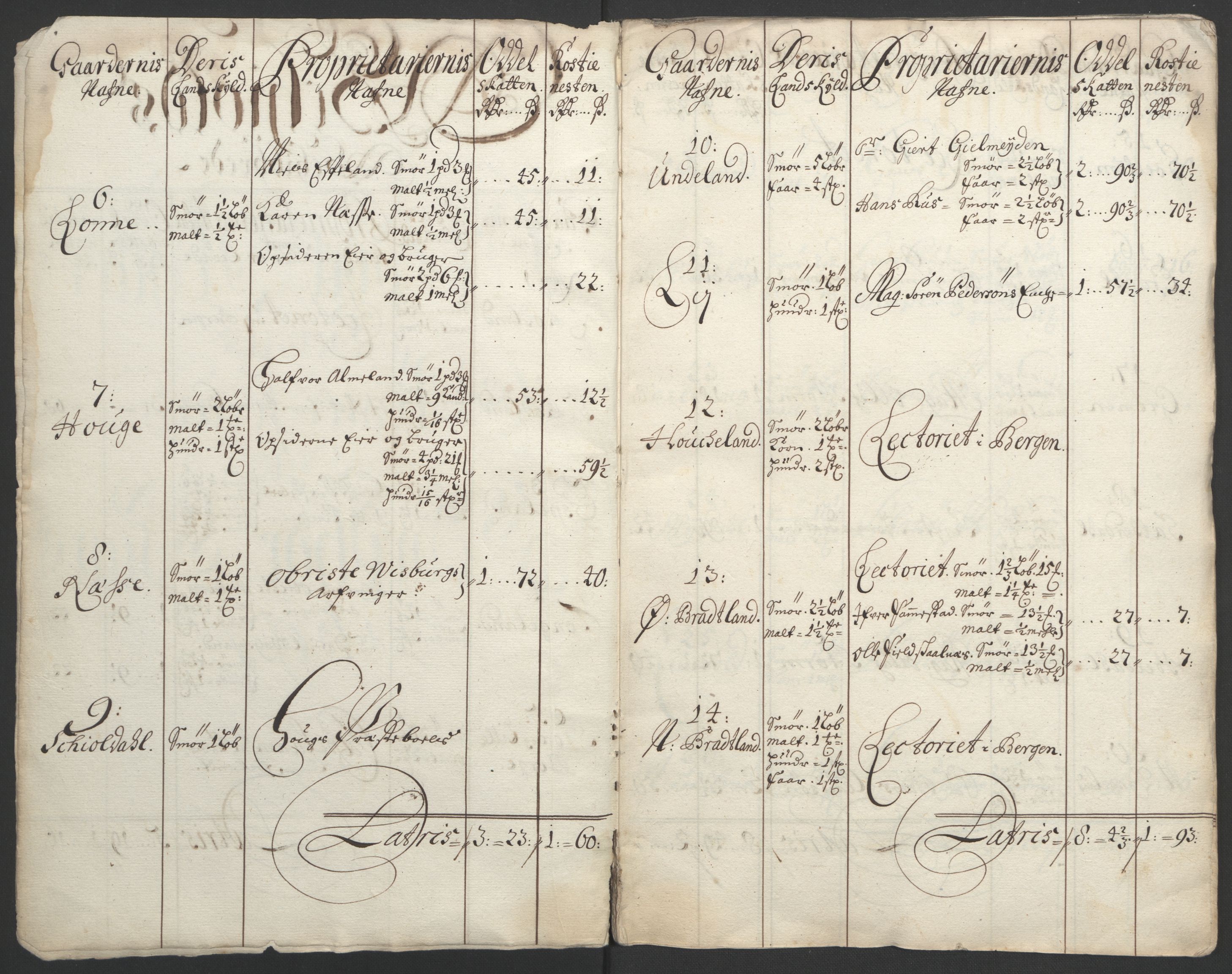 Rentekammeret inntil 1814, Reviderte regnskaper, Fogderegnskap, RA/EA-4092/R51/L3183: Fogderegnskap Nordhordland og Voss, 1695-1697, s. 312