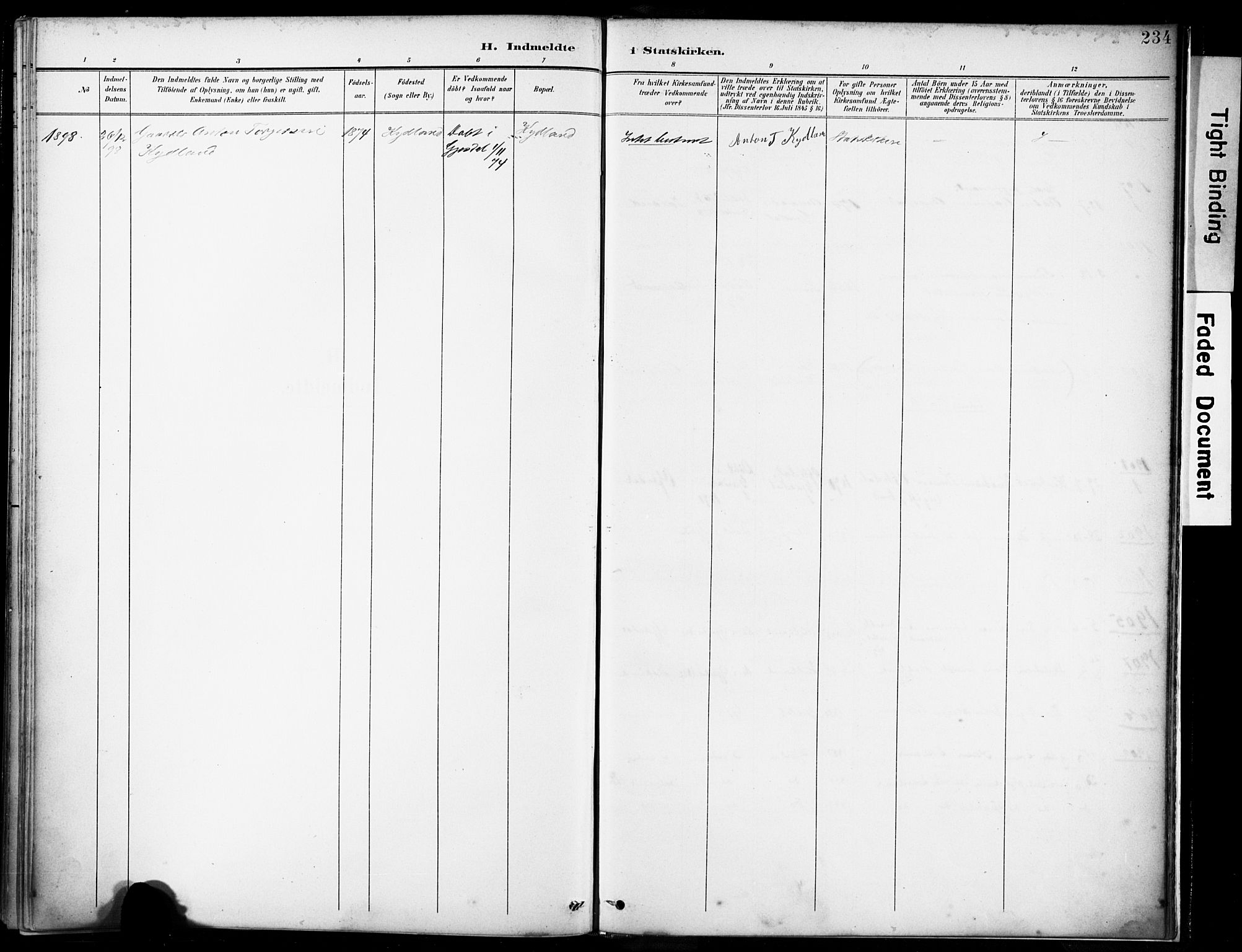 Lye sokneprestkontor, AV/SAST-A-101794/001/30BA/L0012: Ministerialbok nr. A 11, 1896-1909, s. 234