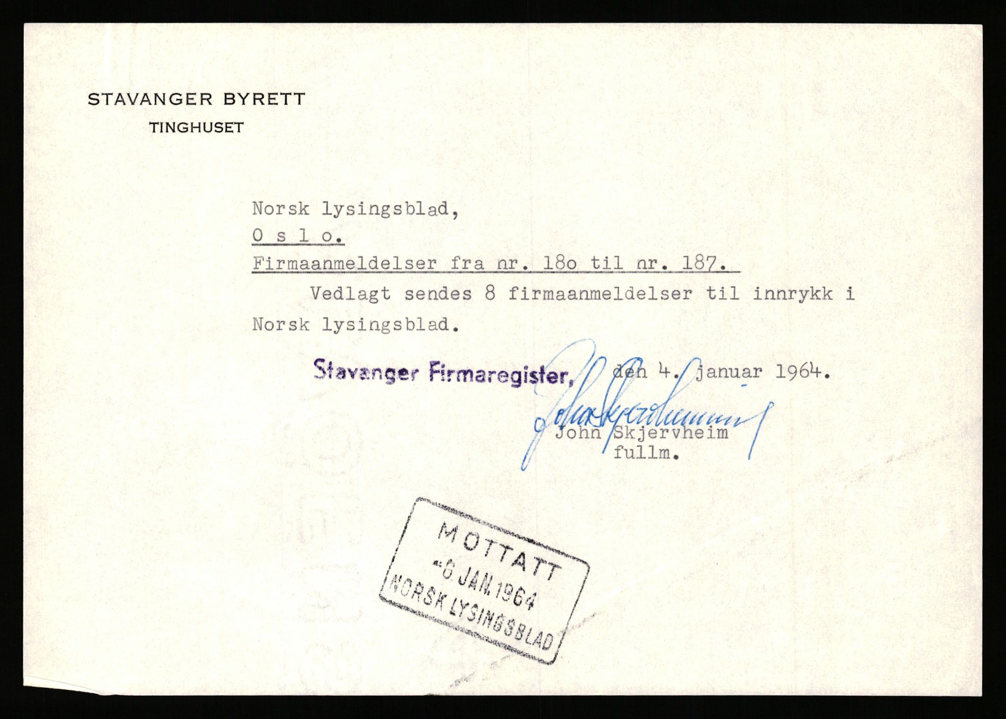 Stavanger byfogd, SAST/A-101408/002/J/Jd/Jde/L0003: Registreringsmeldinger og bilag. Enkeltmannsforetak, 751-1000, 1928-1976, s. 344