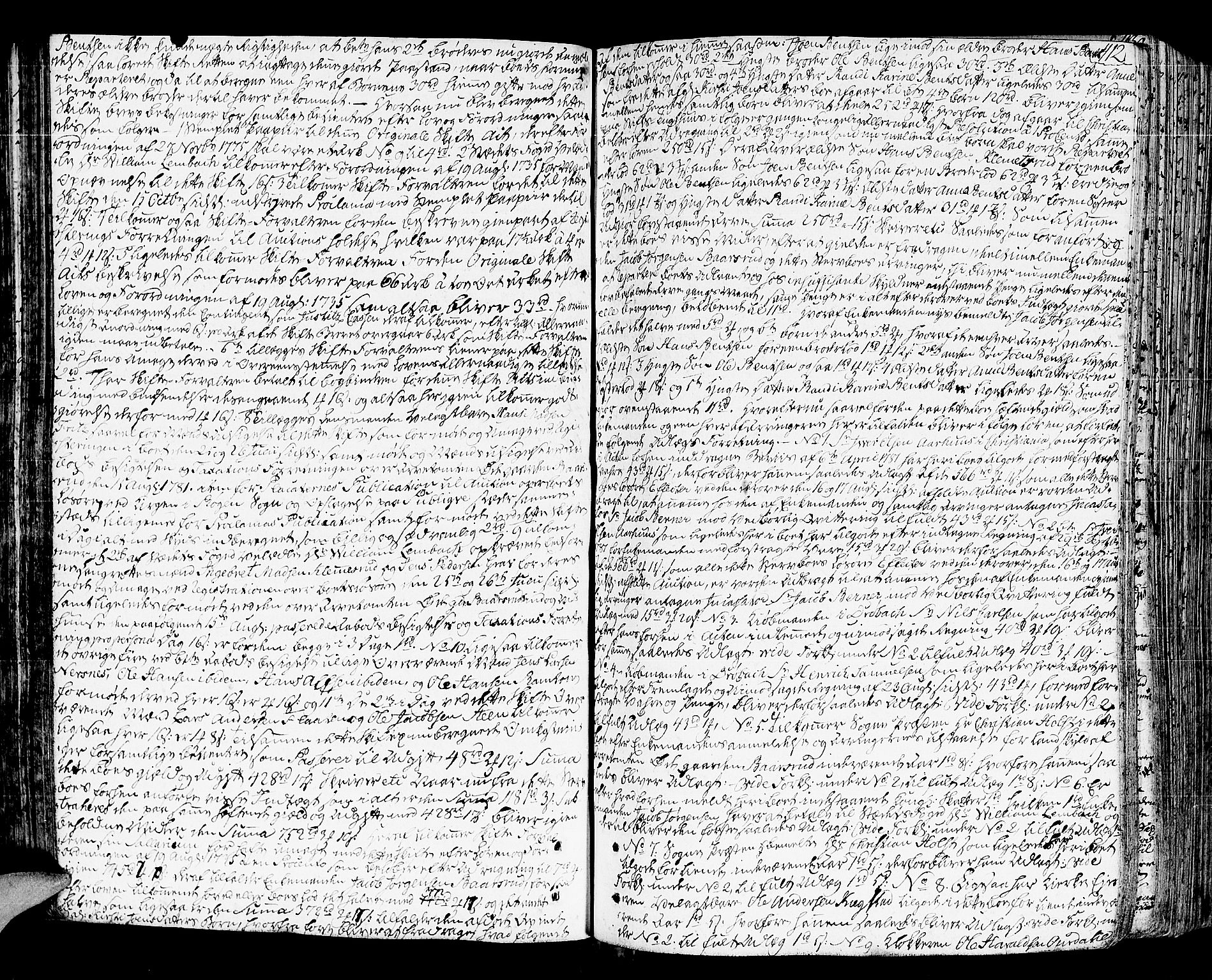 Lier, Røyken og Hurum sorenskriveri, AV/SAKO-A-89/H/Hc/L0006: Skifteprotokoll, 1773-1789, s. 411b-412a