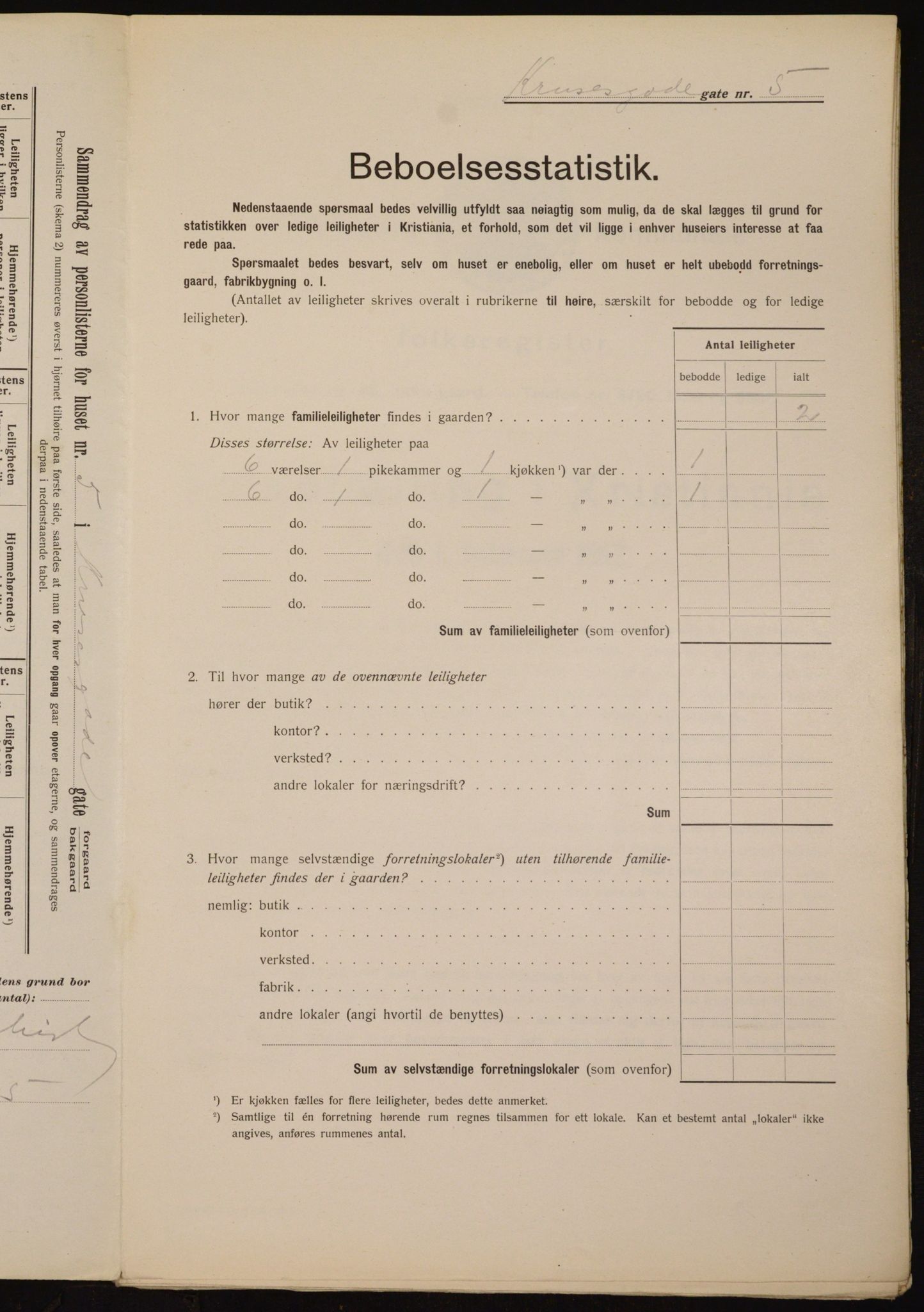 OBA, Kommunal folketelling 1.2.1912 for Kristiania, 1912, s. 55225