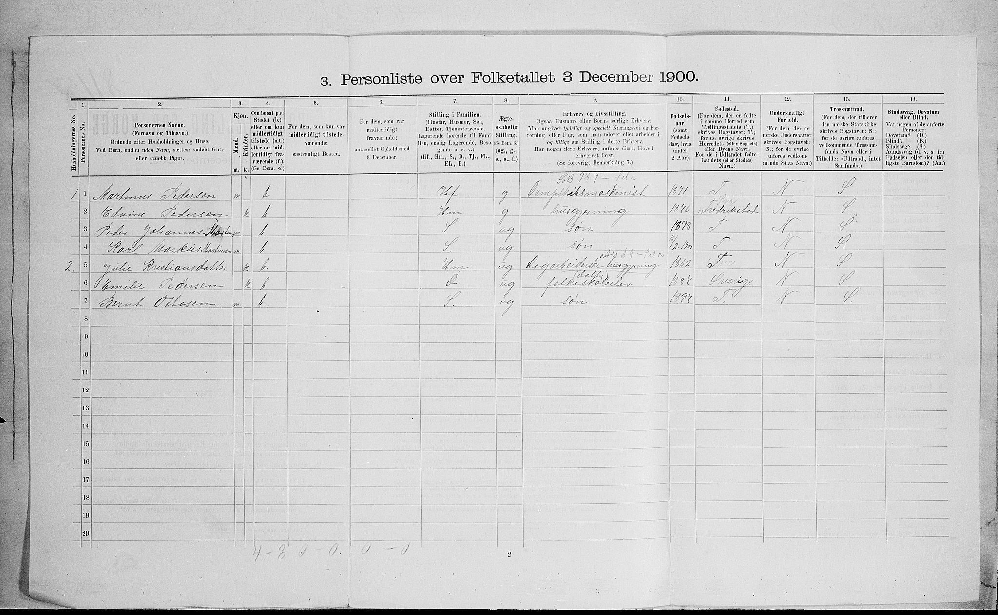 SAH, Folketelling 1900 for 0528 Østre Toten herred, 1900, s. 189