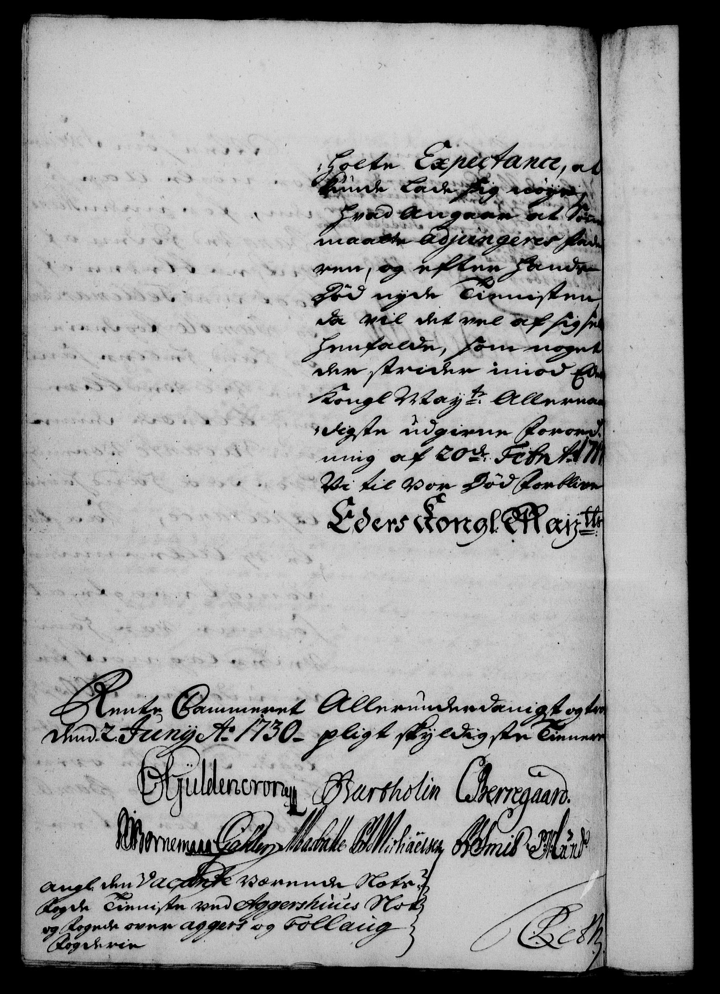 Rentekammeret, Kammerkanselliet, RA/EA-3111/G/Gf/Gfa/L0013: Norsk relasjons- og resolusjonsprotokoll (merket RK 52.13), 1730, s. 411