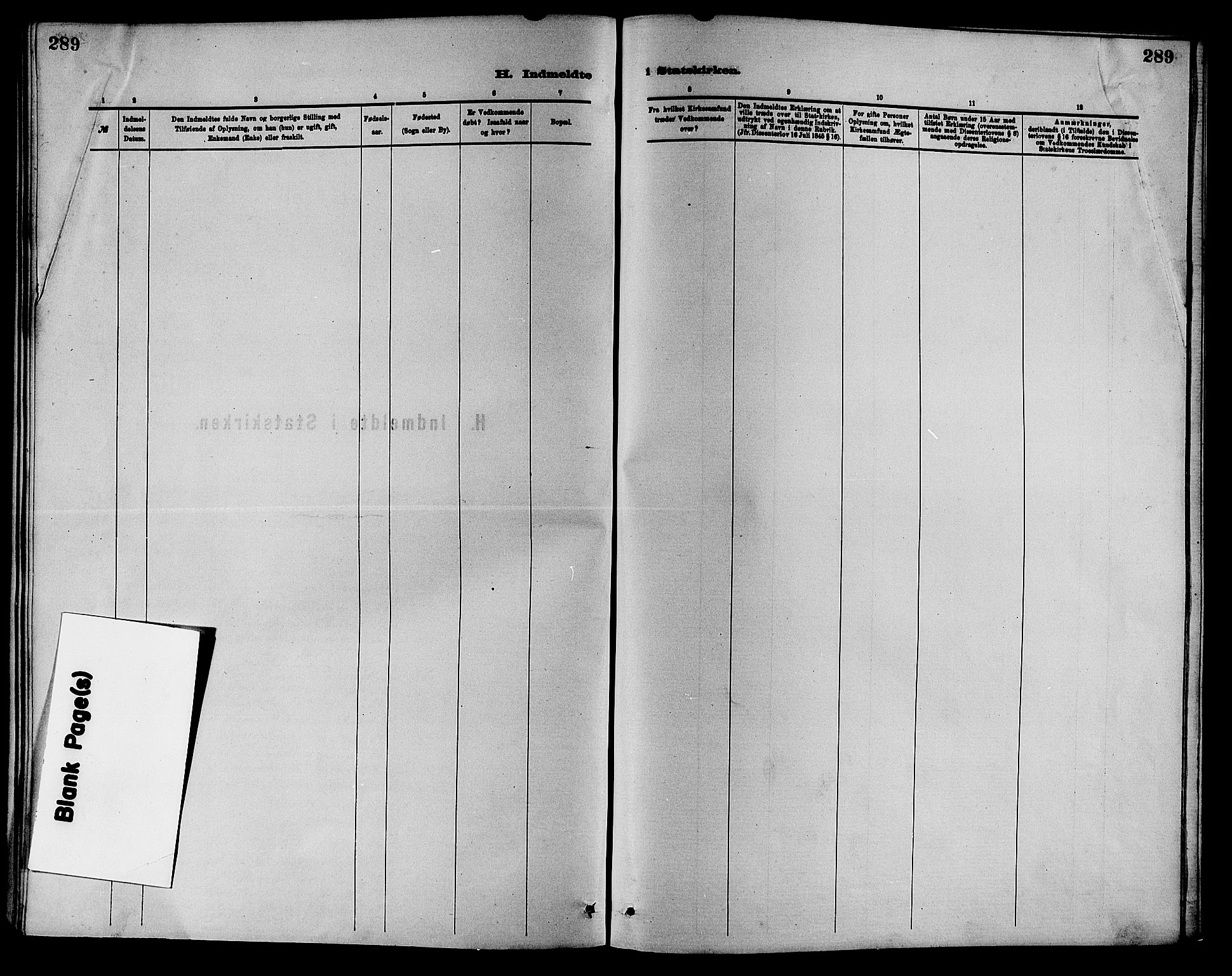 Nedre Eiker kirkebøker, AV/SAKO-A-612/F/Fa/L0001: Ministerialbok nr. 1, 1853-1877, s. 289