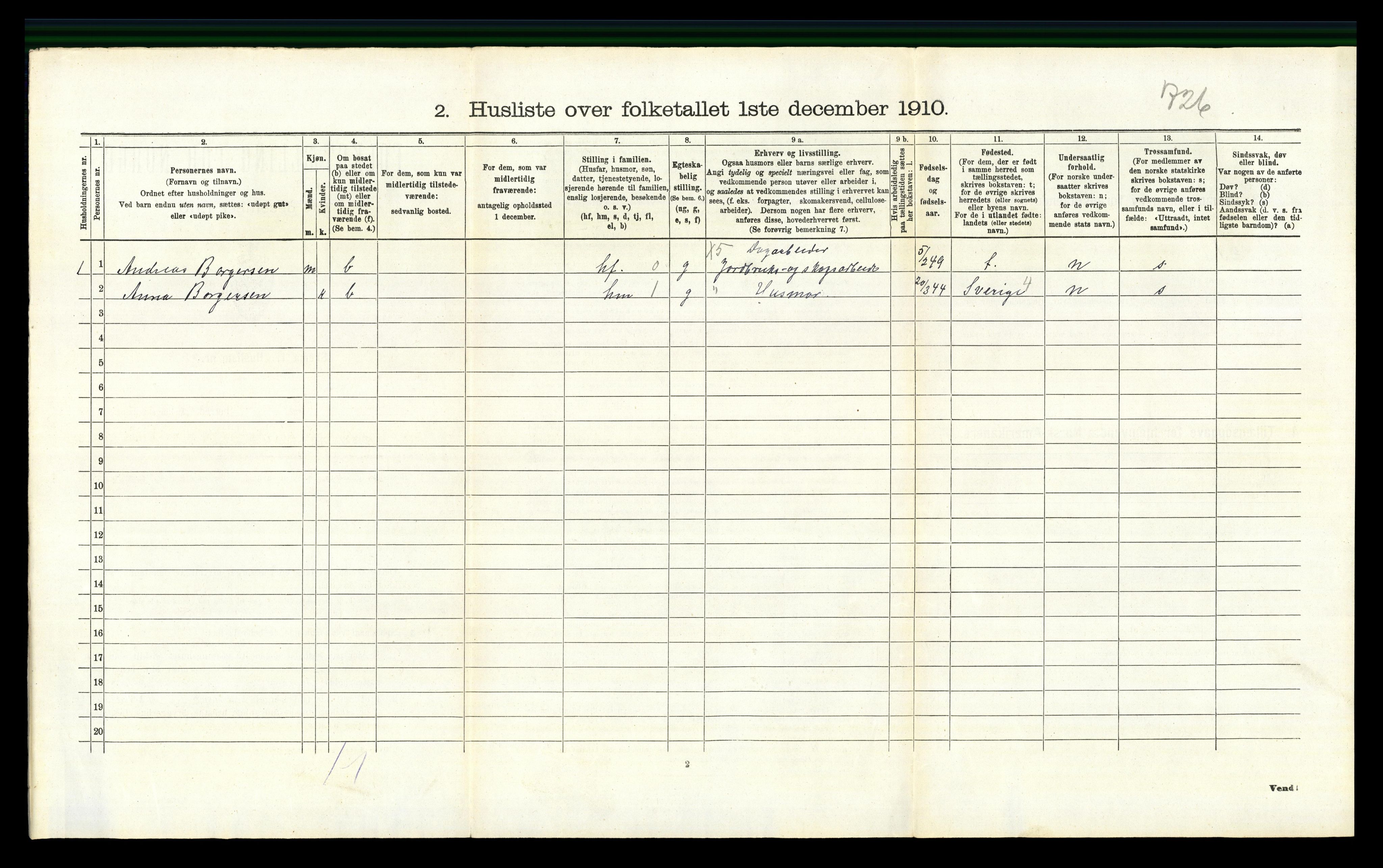 RA, Folketelling 1910 for 0612 Hole herred, 1910, s. 207