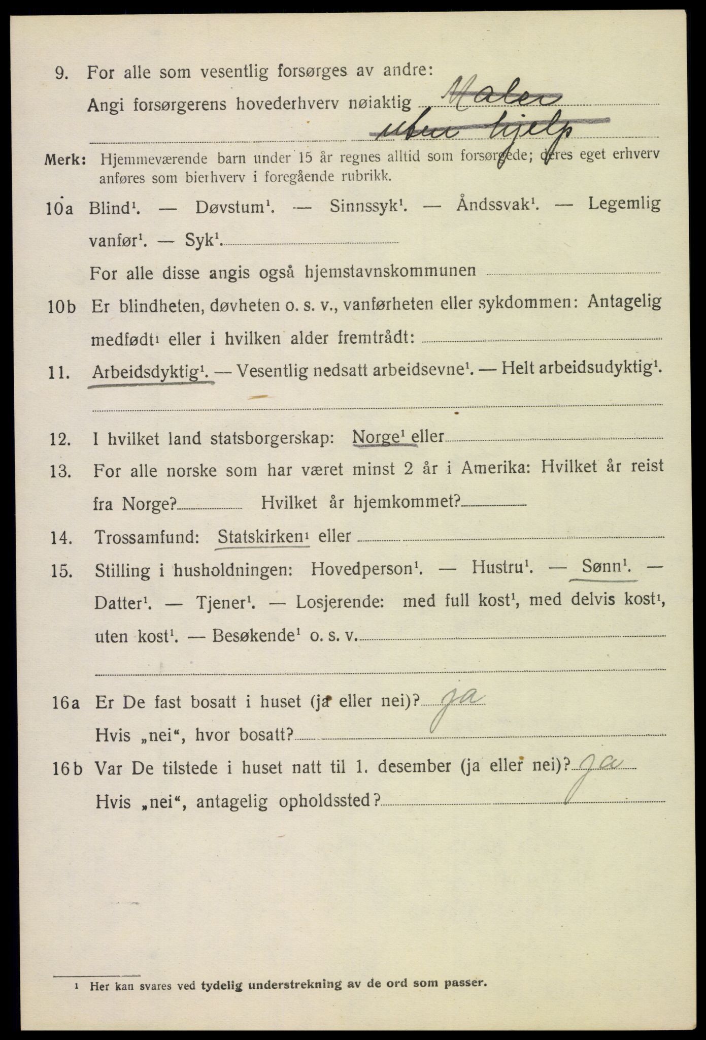 SAH, Folketelling 1920 for 0419 Sør-Odal herred, 1920, s. 7274